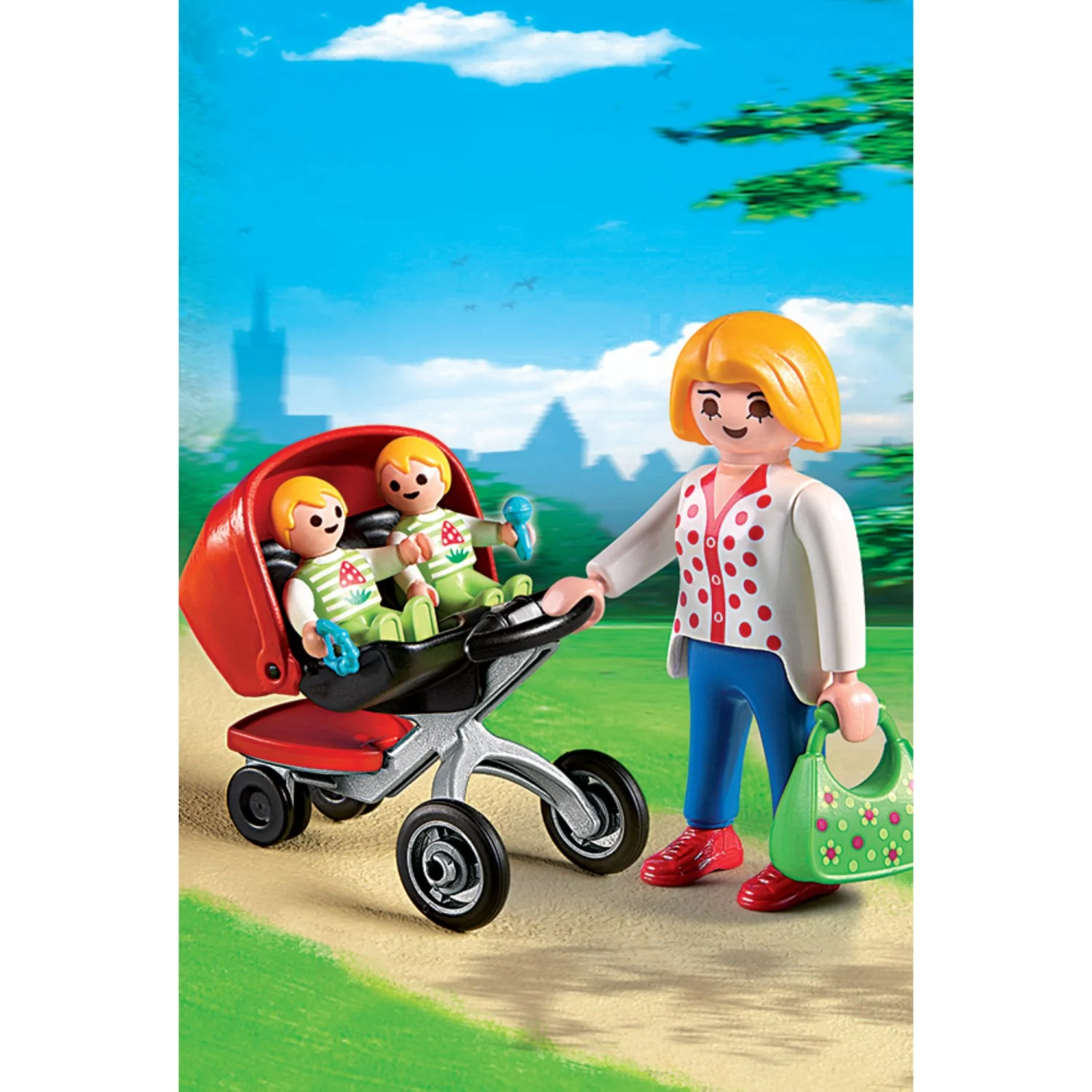 Playmobil® Mother With Twin Stroller - Image 2