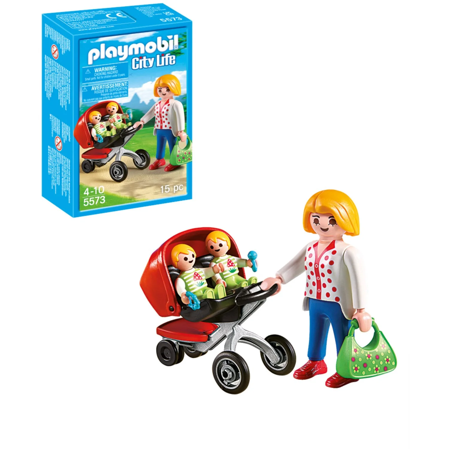 Playmobil® Mother With Twin Stroller - Image 3