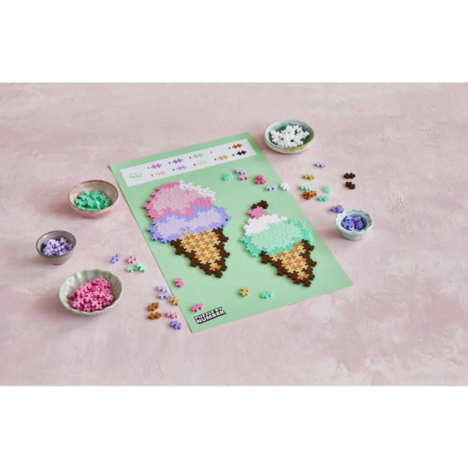 Plus-Plus Puzzle By Number Ice Cream Cones 250pcs - Image 12