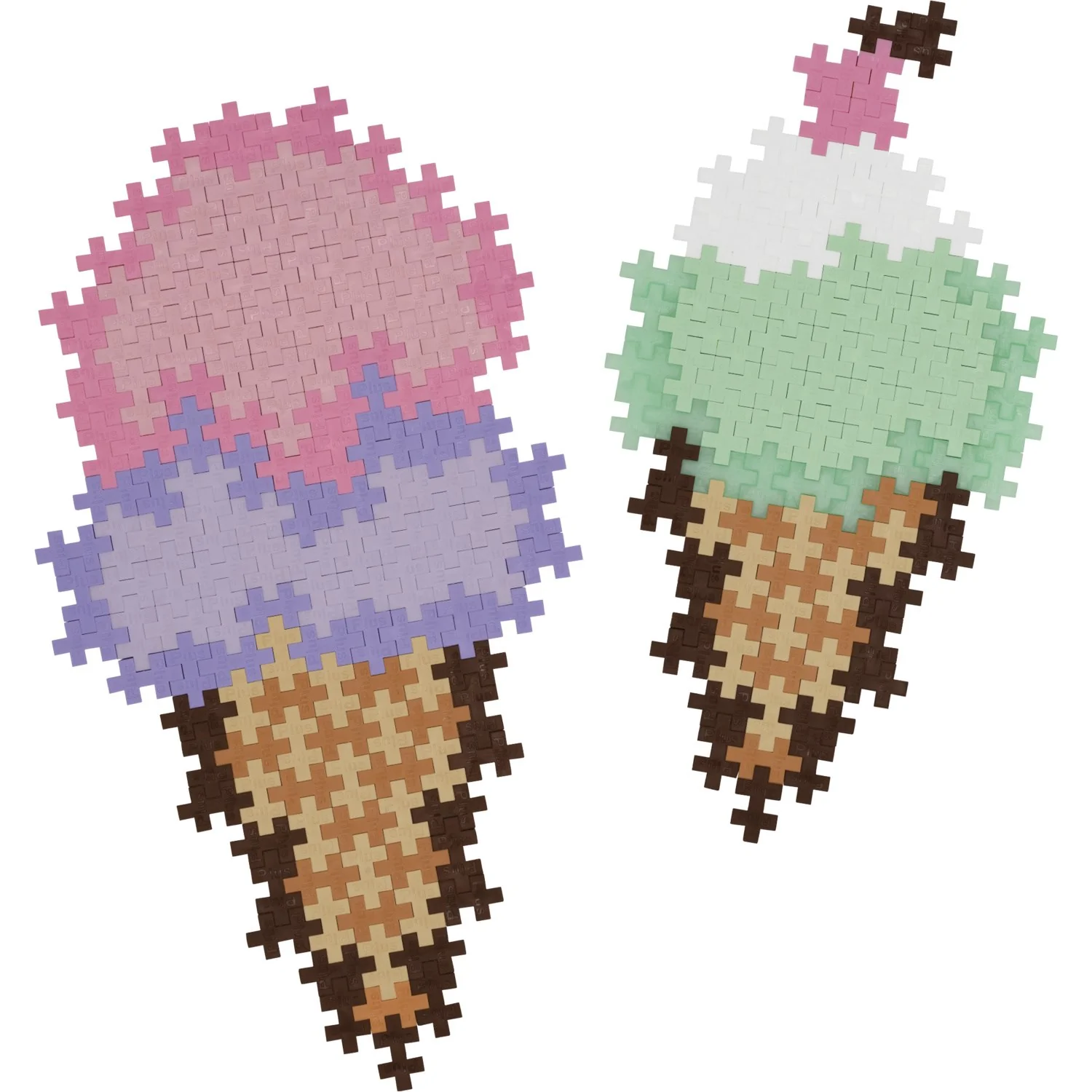 Plus-Plus Puzzle By Number Ice Cream Cones 250pcs - Image 9