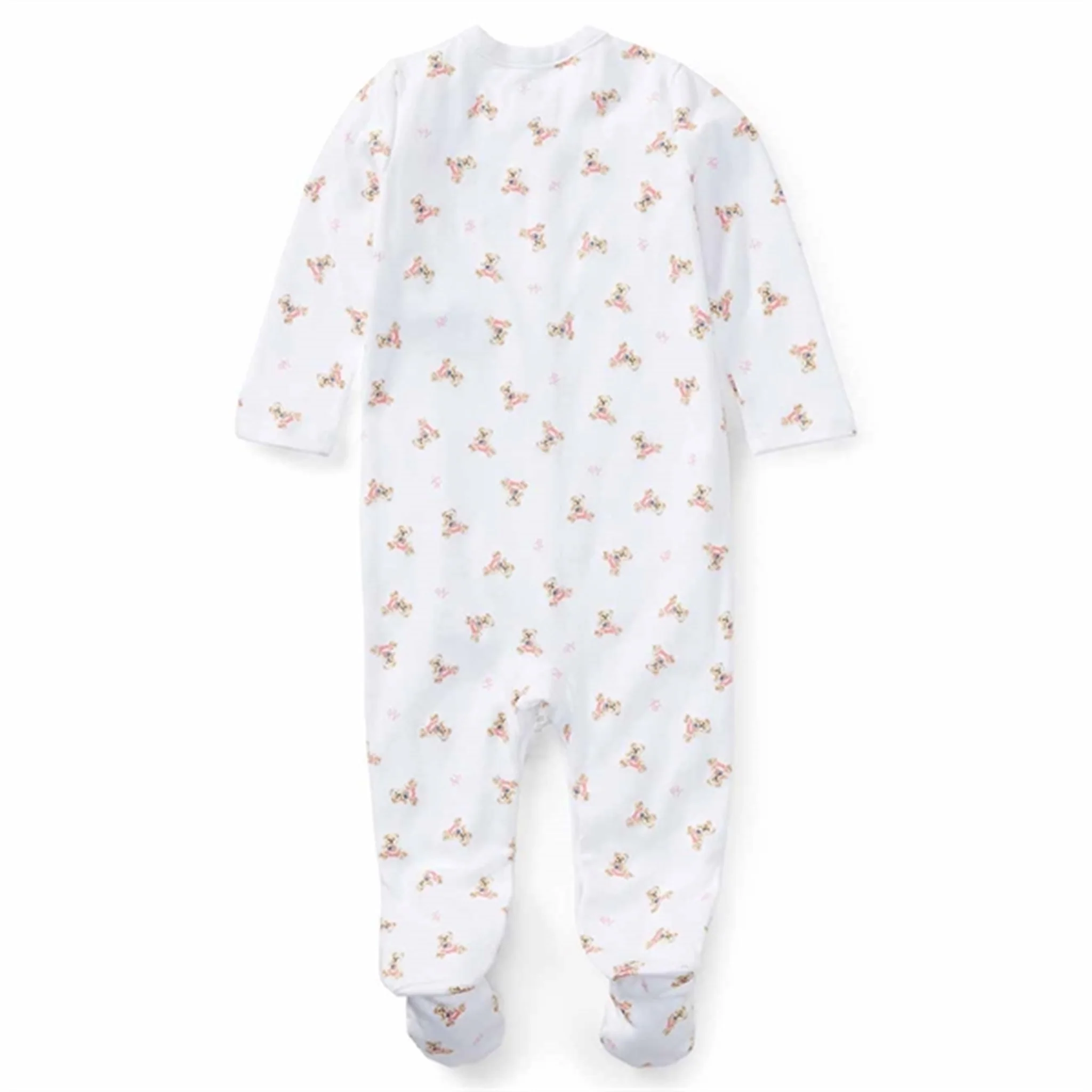 Polo Ralph Lauren Baby Girl One Piece Coverall Bear White - Image 2