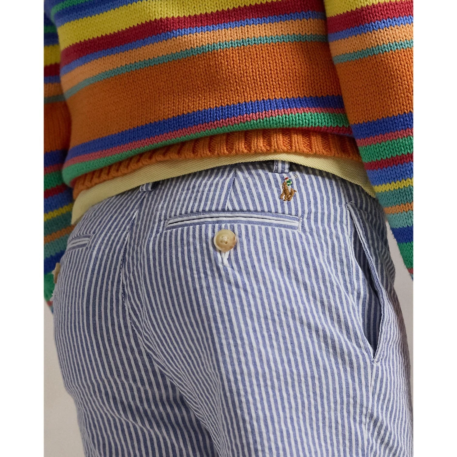 Polo Ralph Lauren Blue Seersucker Preppy Shorts - Image 4