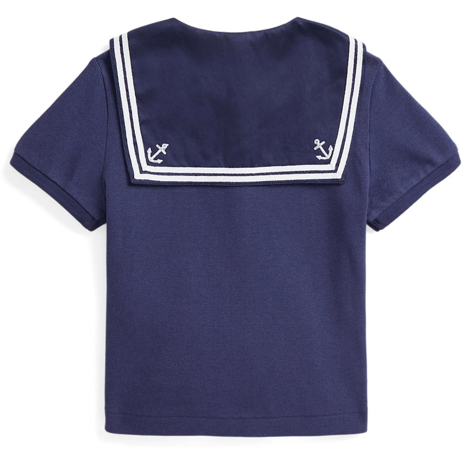 Polo Ralph Lauren Boathouse Navy W/ White Girl Polo Shirt - Image 2