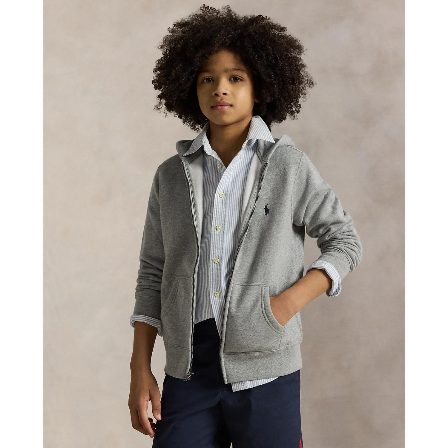 Polo Ralph Lauren Boy Hoodie Dark Sport Heather - Image 2