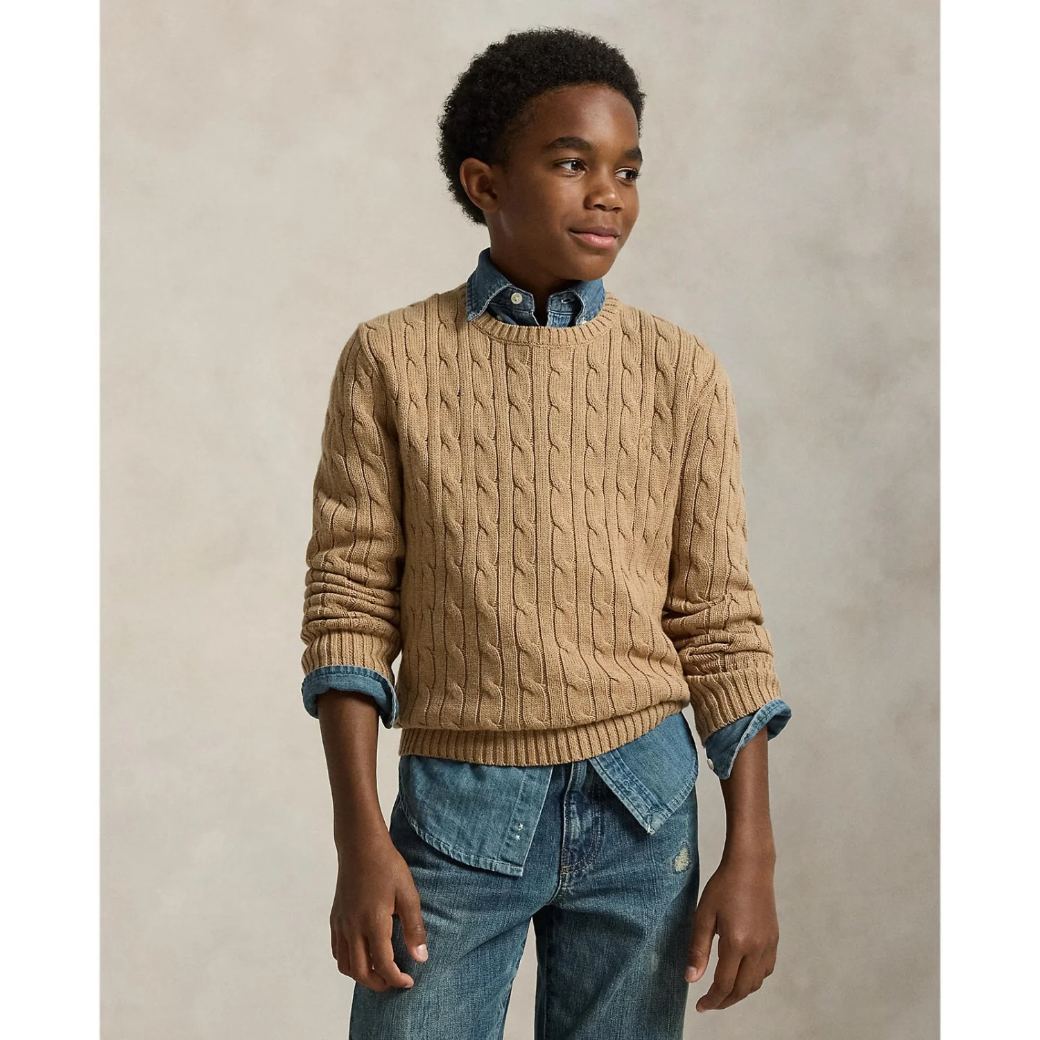 Polo Ralph Lauren Camel Hthr/C8520 Pullover - Image 2