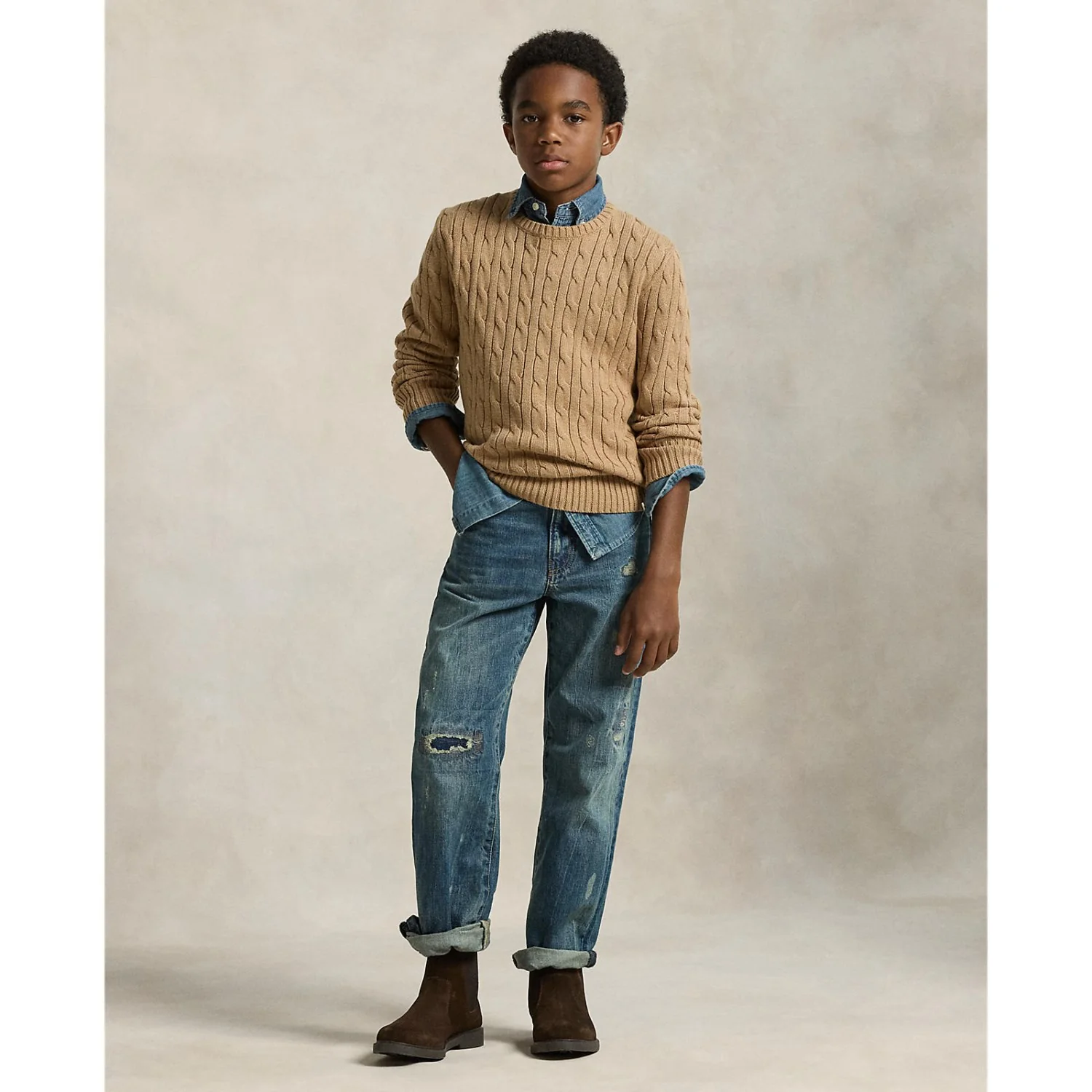 Polo Ralph Lauren Camel Hthr/C8520 Pullover - Image 4