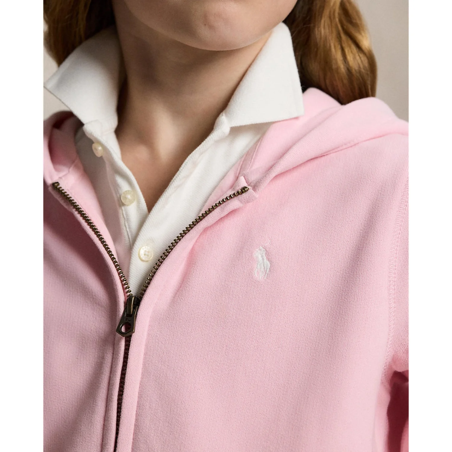 Polo Ralph Lauren Hint Of Pink Full Zip Hoodie - Image 3