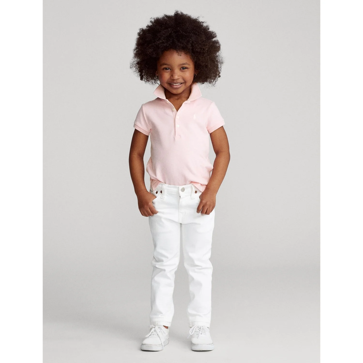 Polo Ralph Lauren Hint Of Pink Girl Polo Shirt - Image 2