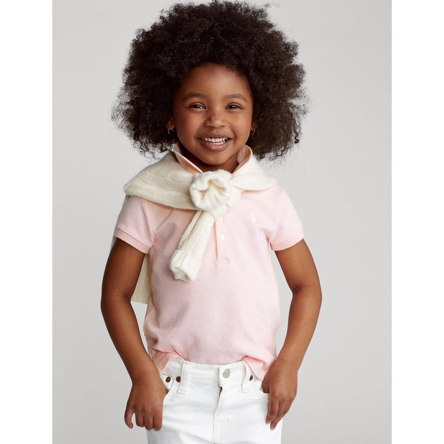 Polo Ralph Lauren Hint Of Pink Girl Polo Shirt - Image 4