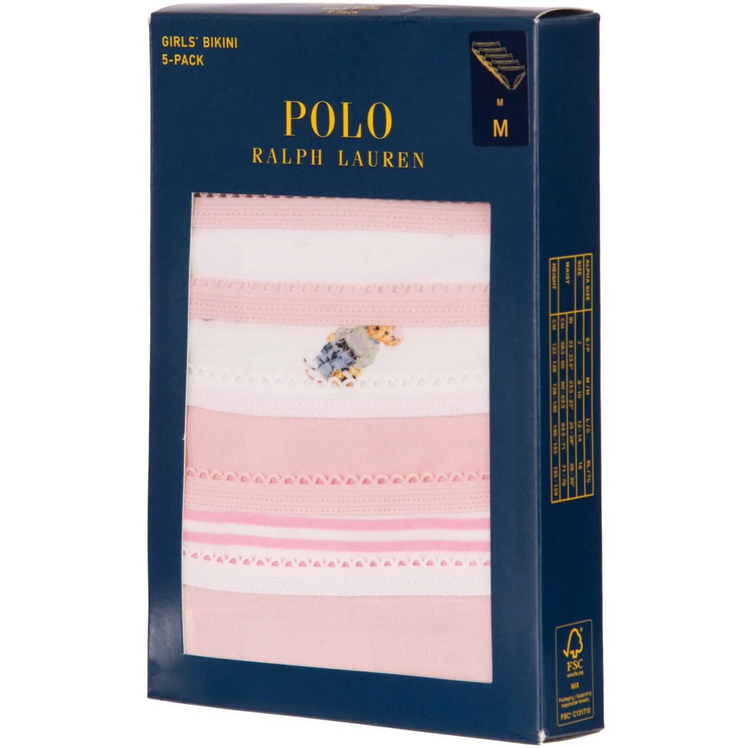 Polo Ralph Lauren Hint Of Pink Polo 5 Pack Bikini Brief - Image 5