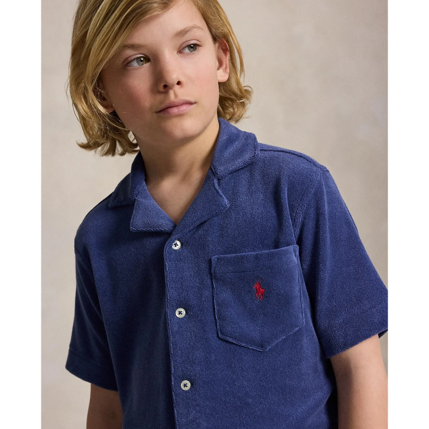Polo Ralph Lauren Light Navy Button Front Shirt - Image 3