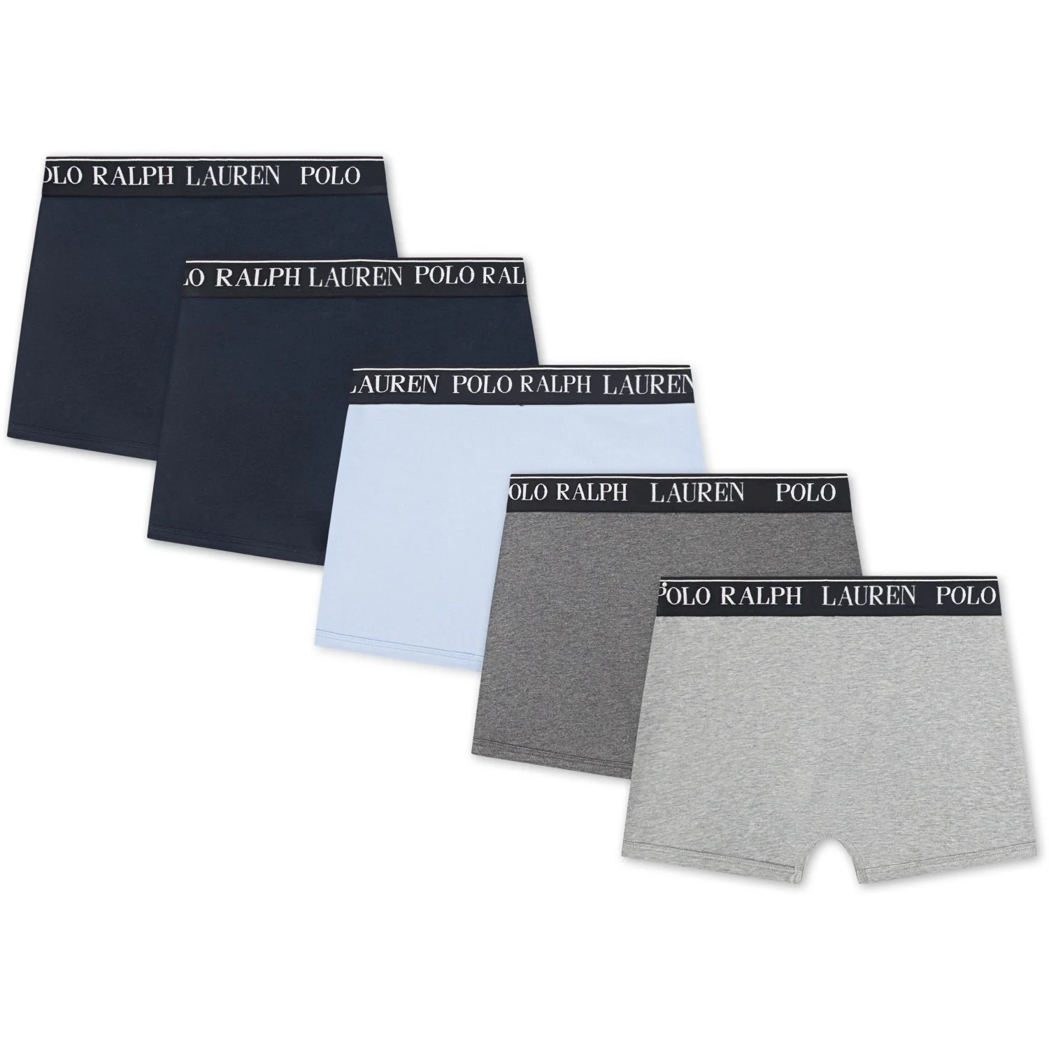 Polo Ralph Lauren Office Blue Cotton Stretch 5-Pack Boxer - Image 4