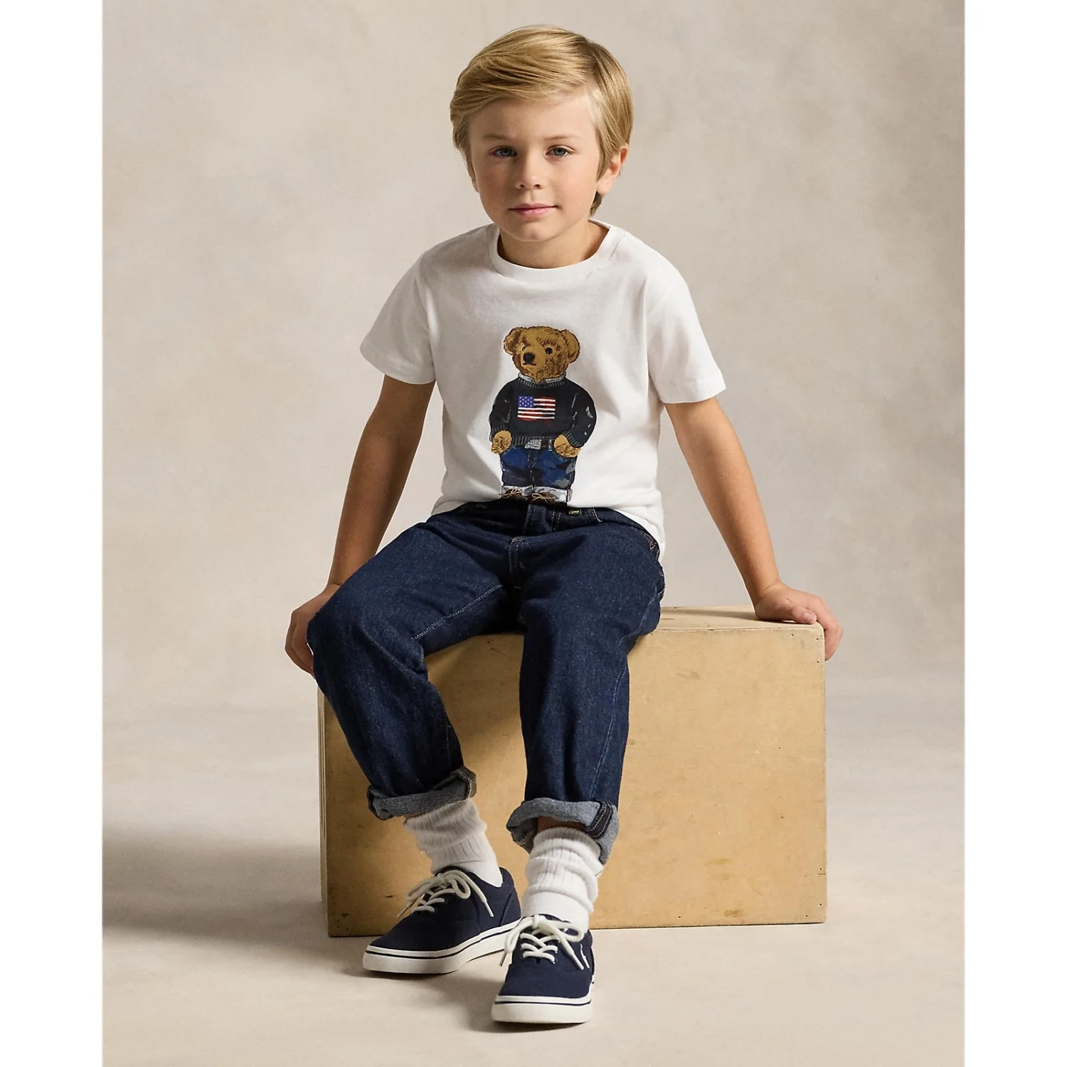 Polo Ralph Lauren White Core Bear Boy T-Shirt - Image 5