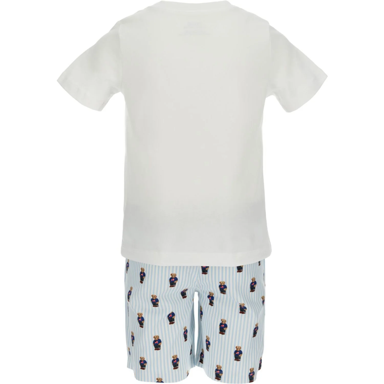 Polo Ralph Lauren White / Elite Blue Ss Bear Tee And Short Set - Image 4