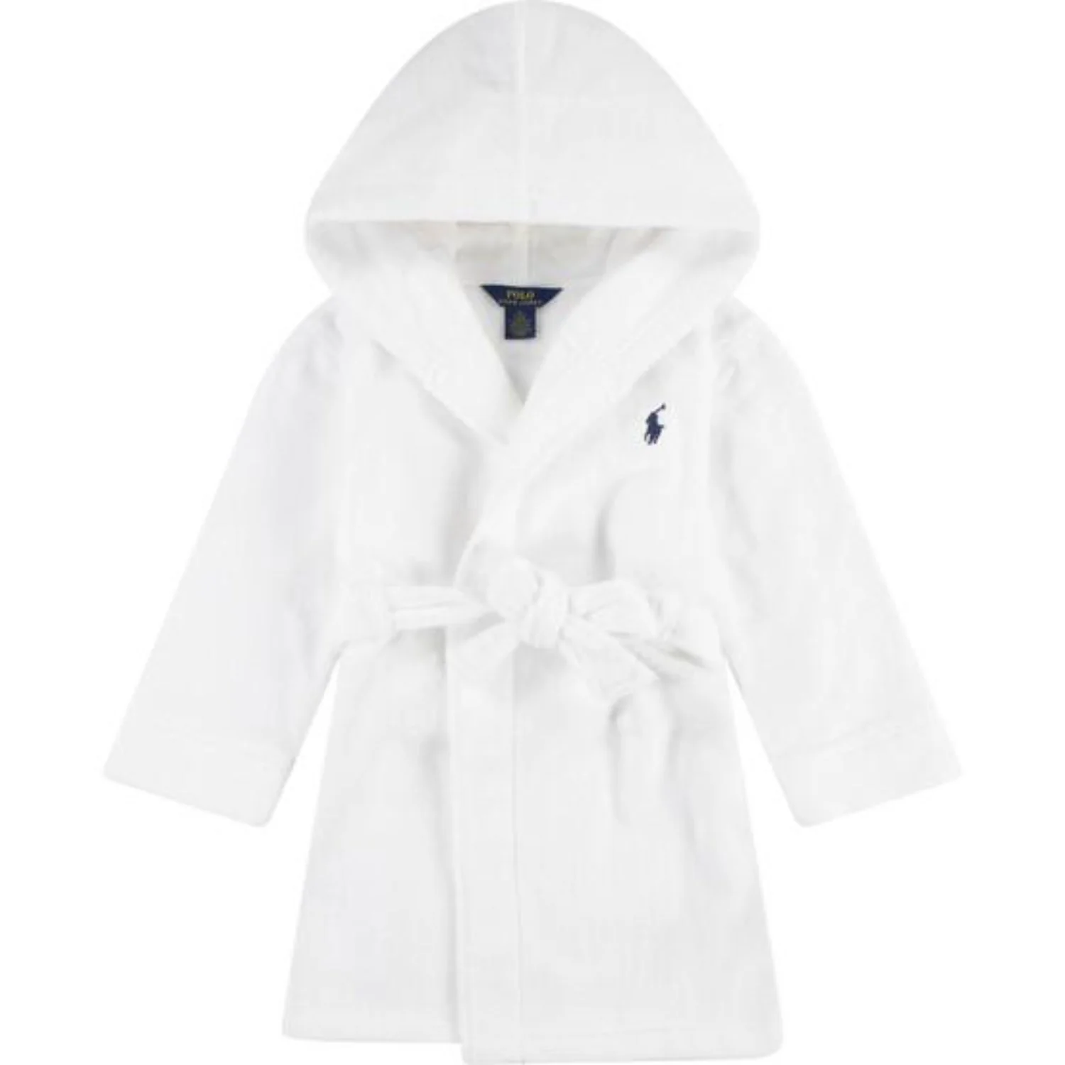 Polo Ralph Lauren White Hooded Plush Terry Bathrob