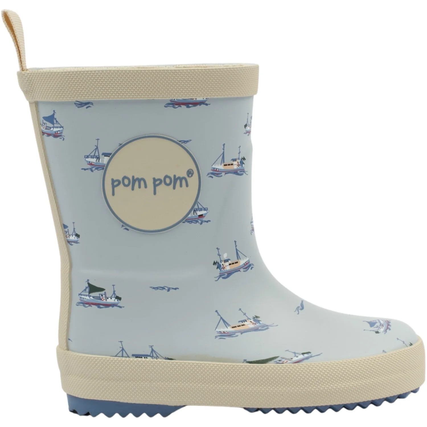Pom Pom Pearl Blue Boat AOP Bliss Rubber Boot AOP - Image 2