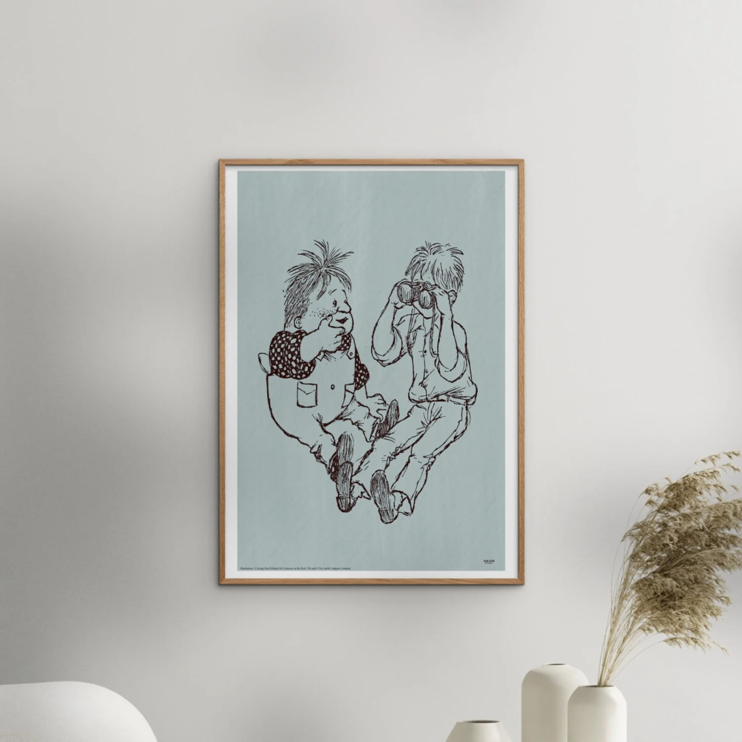 Poster & Frame Astrid Lindgren - Binacolurs - Karlsson On The Roof - Image 2