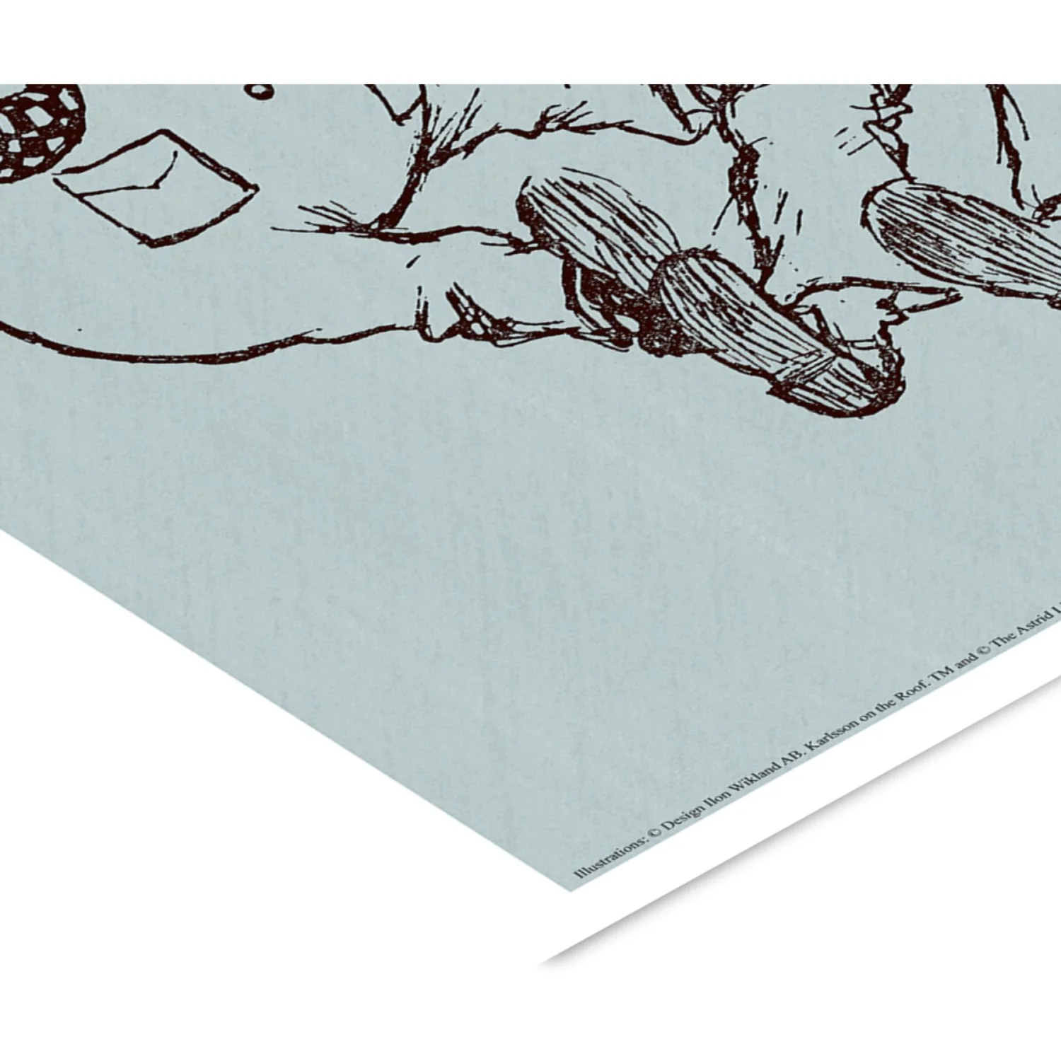 Poster & Frame Astrid Lindgren - Binacolurs - Karlsson On The Roof - Image 3