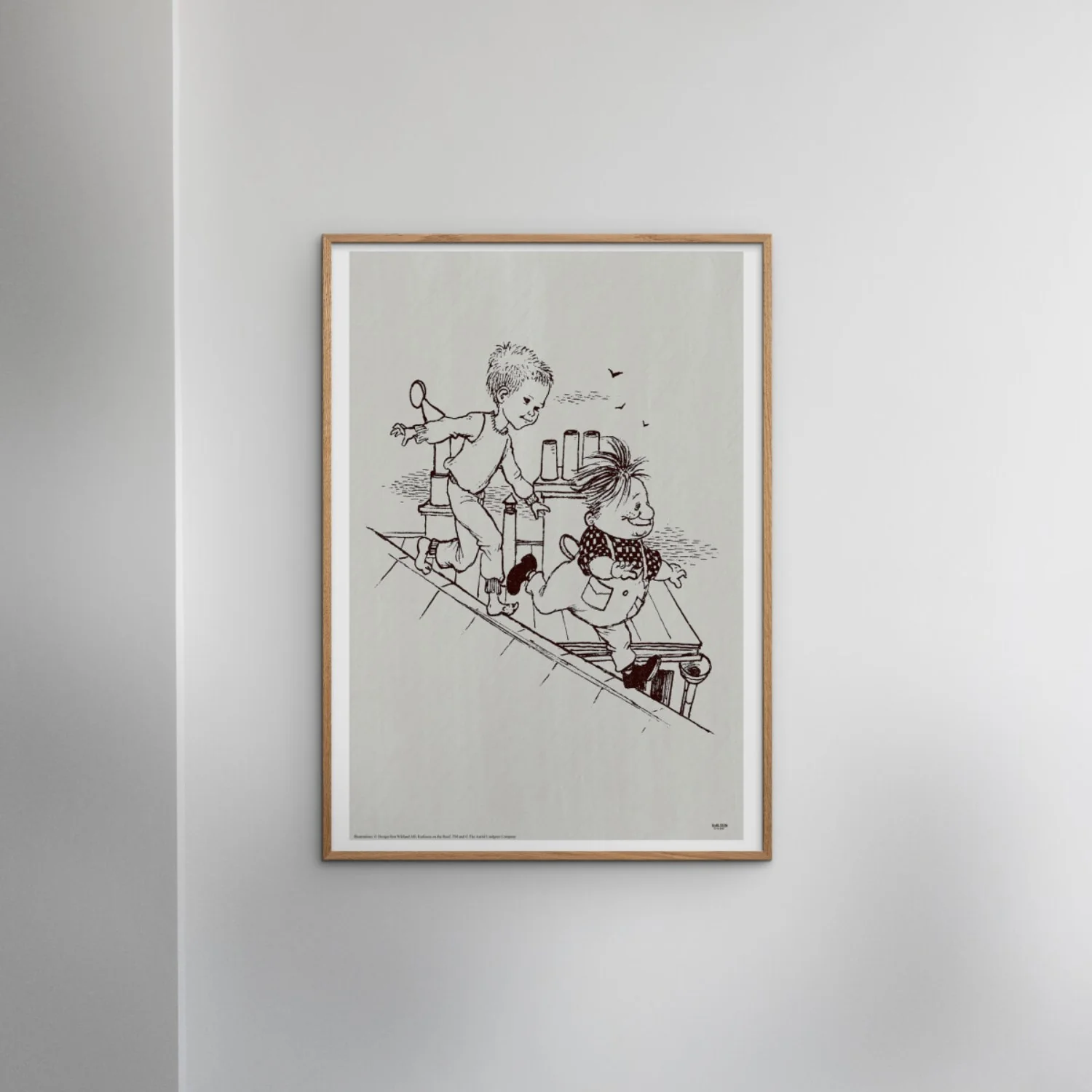 Poster & Frame Astrid Lindgren - Running - Karlsson On The Roof - Image 2