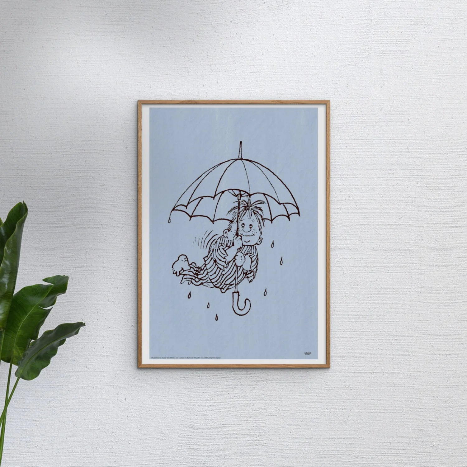 Poster & Frame Astrid Lindgren - Umbrella - Karlsson On The Roof - Image 2