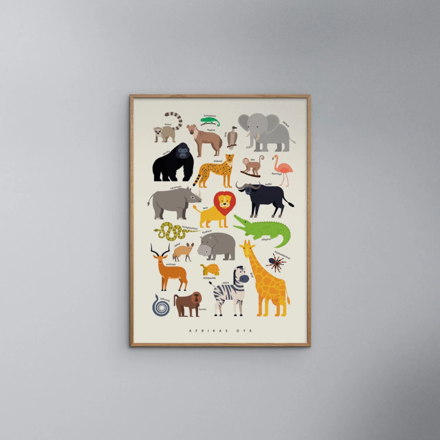 Poster & Frame Citatplakat - Afrikas Dyr – Børneplakat - Image 2