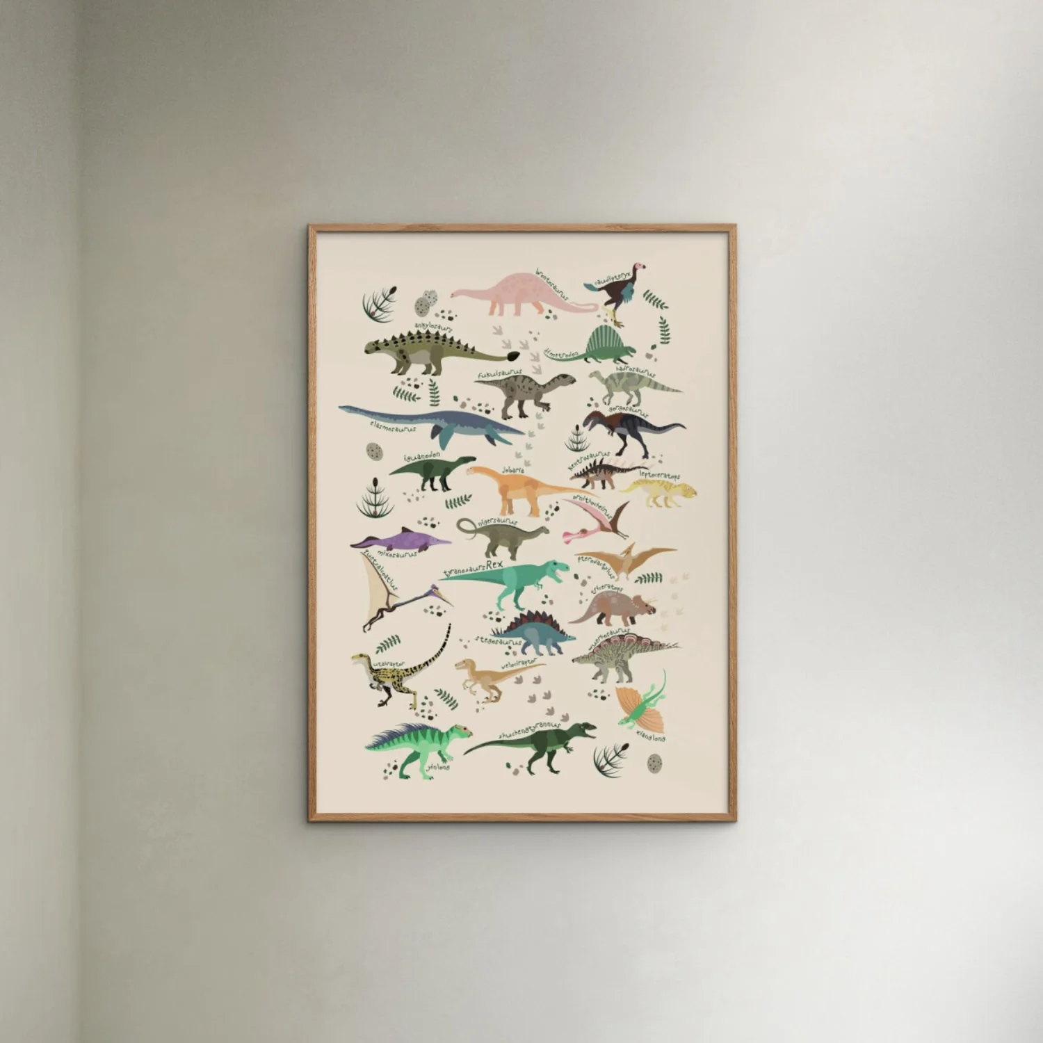 Poster & Frame Citatplakat - Dinosaurer Ll – Børneplakat - Image 2