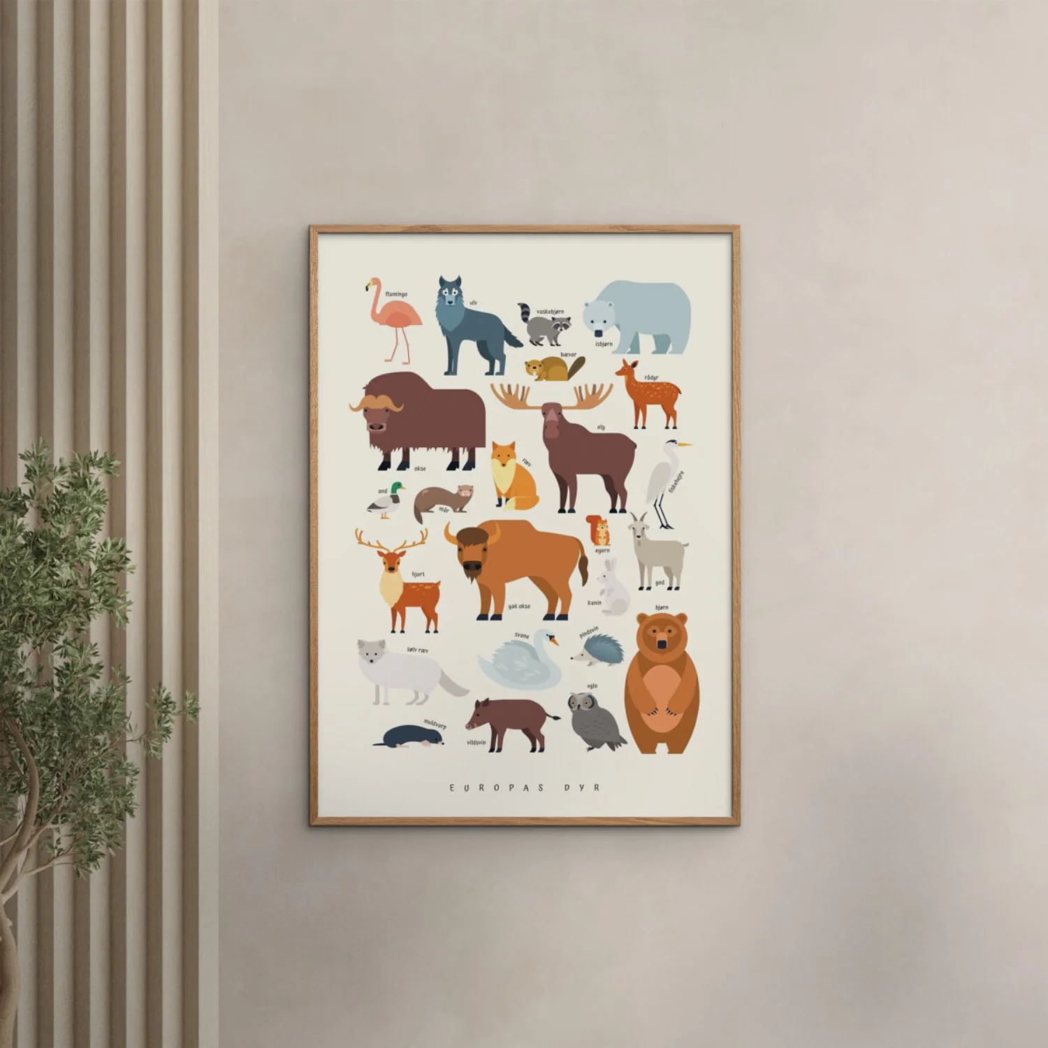 Poster & Frame Citatplakat - Europas Dyr – Børneplakat - Image 2