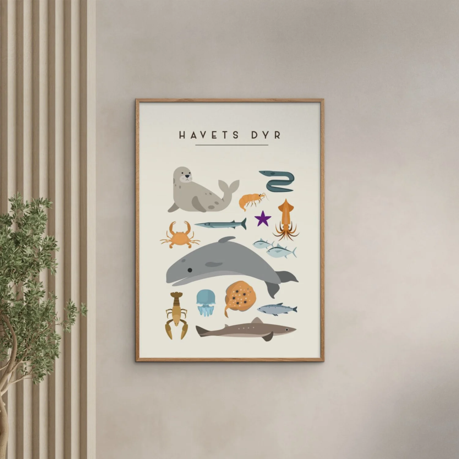 Poster & Frame Citatplakat - Havets Dyr – Børneplakat - Image 2