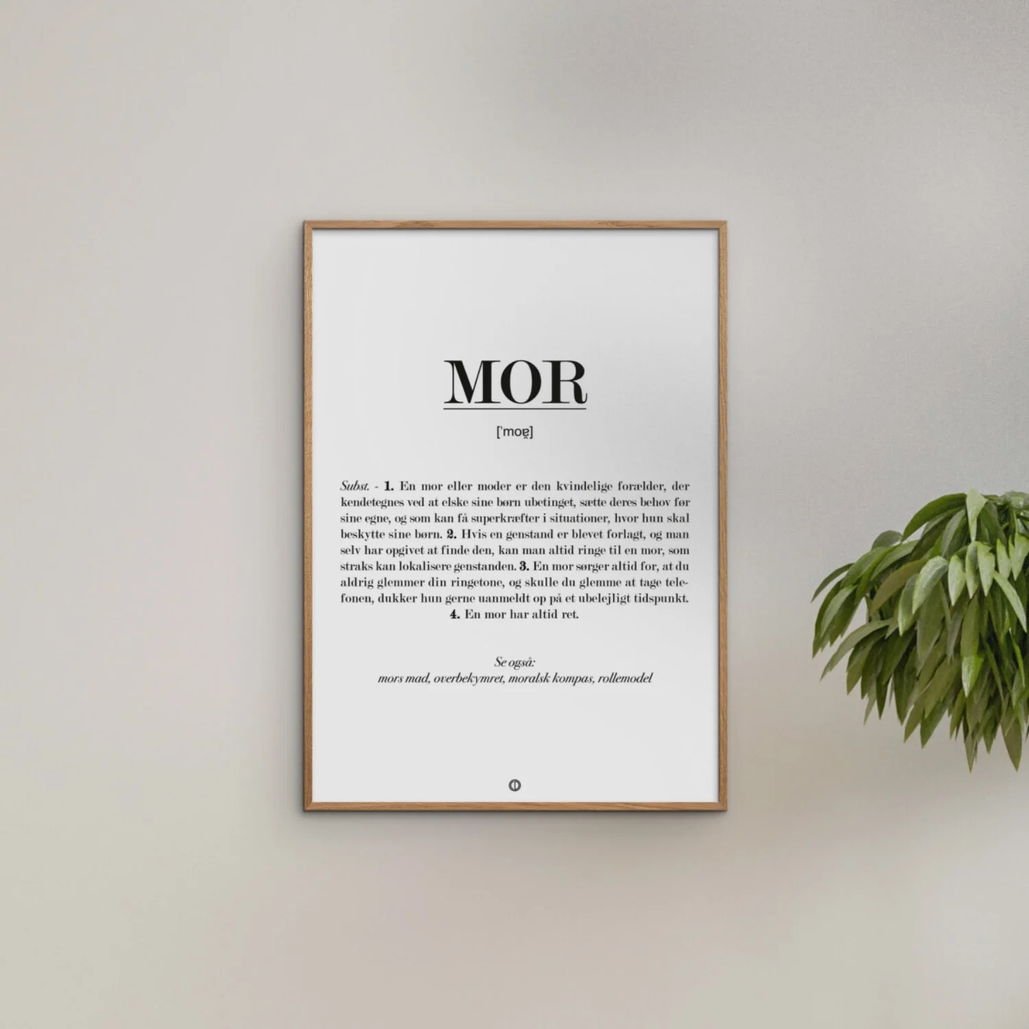 Poster & Frame Citatplakat - Mor Definition - Image 2