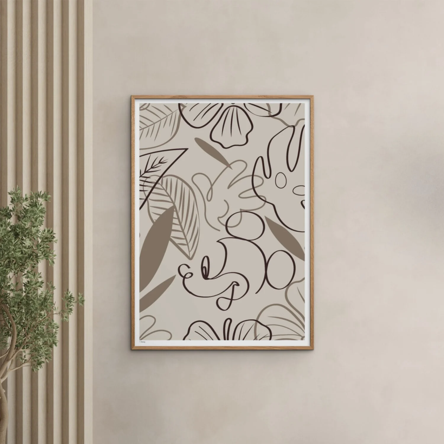 Poster & Frame Disney - Brown Leaves Mickey - Image 2