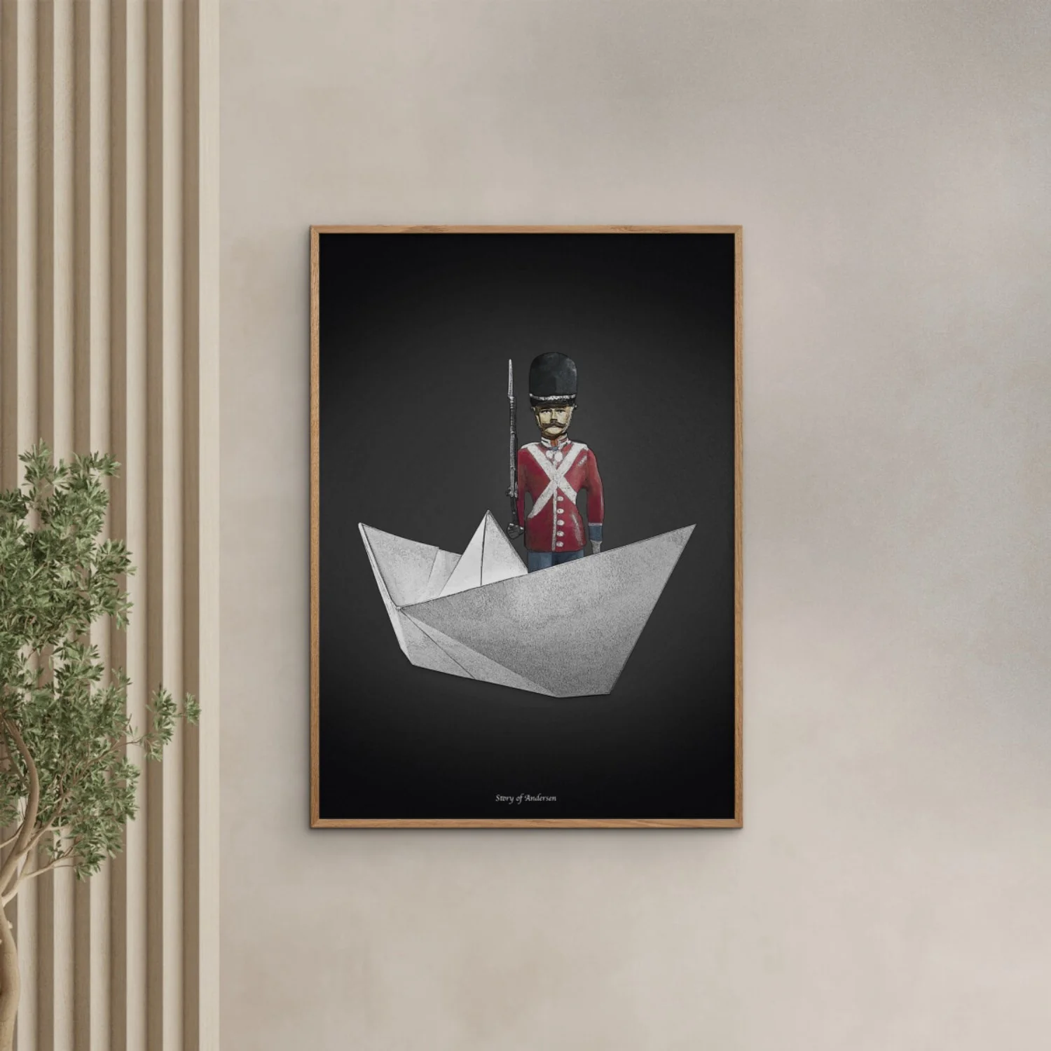 Poster & Frame Story Of Andersen - Den Standhaftige Tindsoldat - Hvid/Sort Baggrund - Image 2