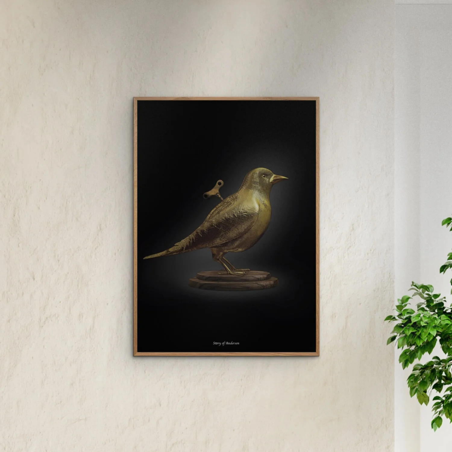 Poster & Frame Story Of Andersen - Nattergalen - Hvid/Sort Baggrund - Image 2