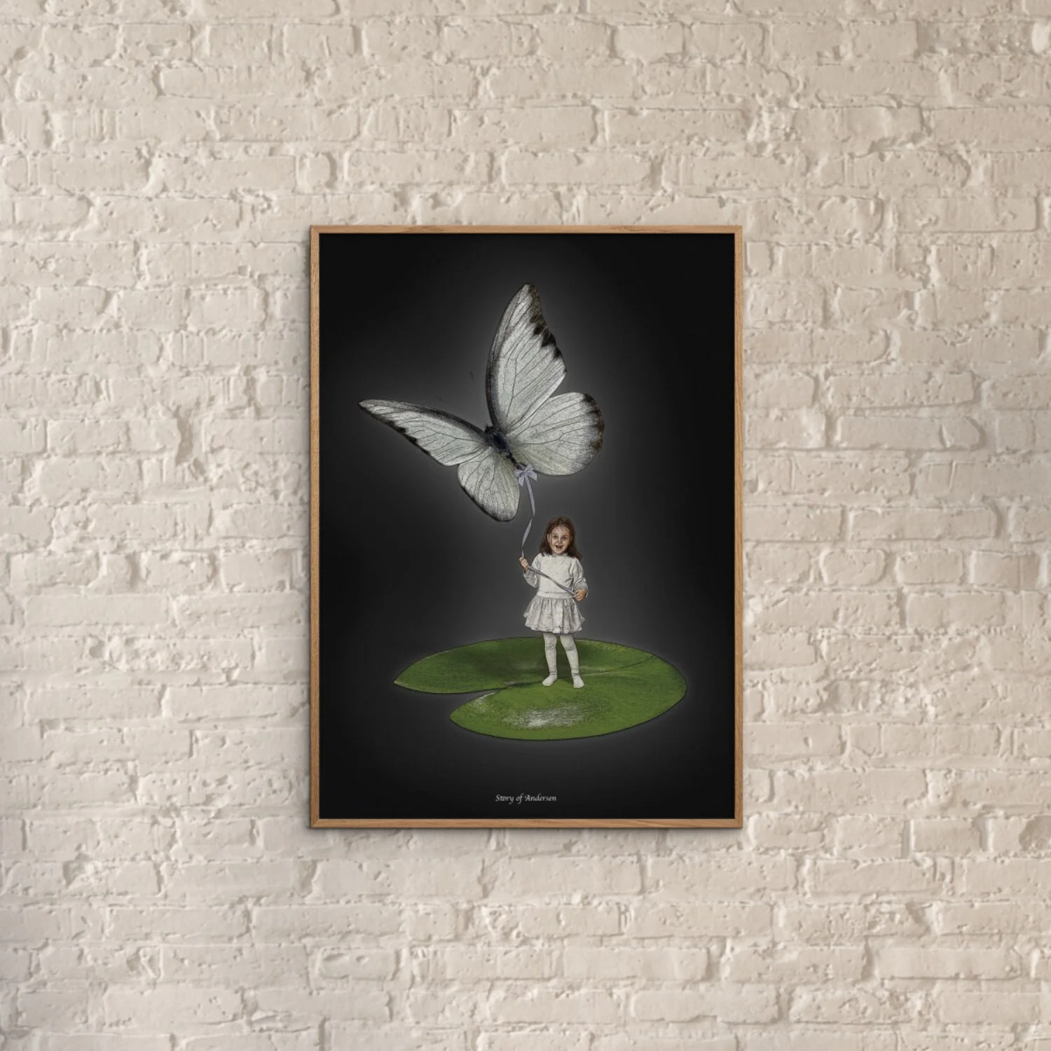 Poster & Frame Story Of Andersen - Tommelise - Hvid/Sort Baggrund - Image 2