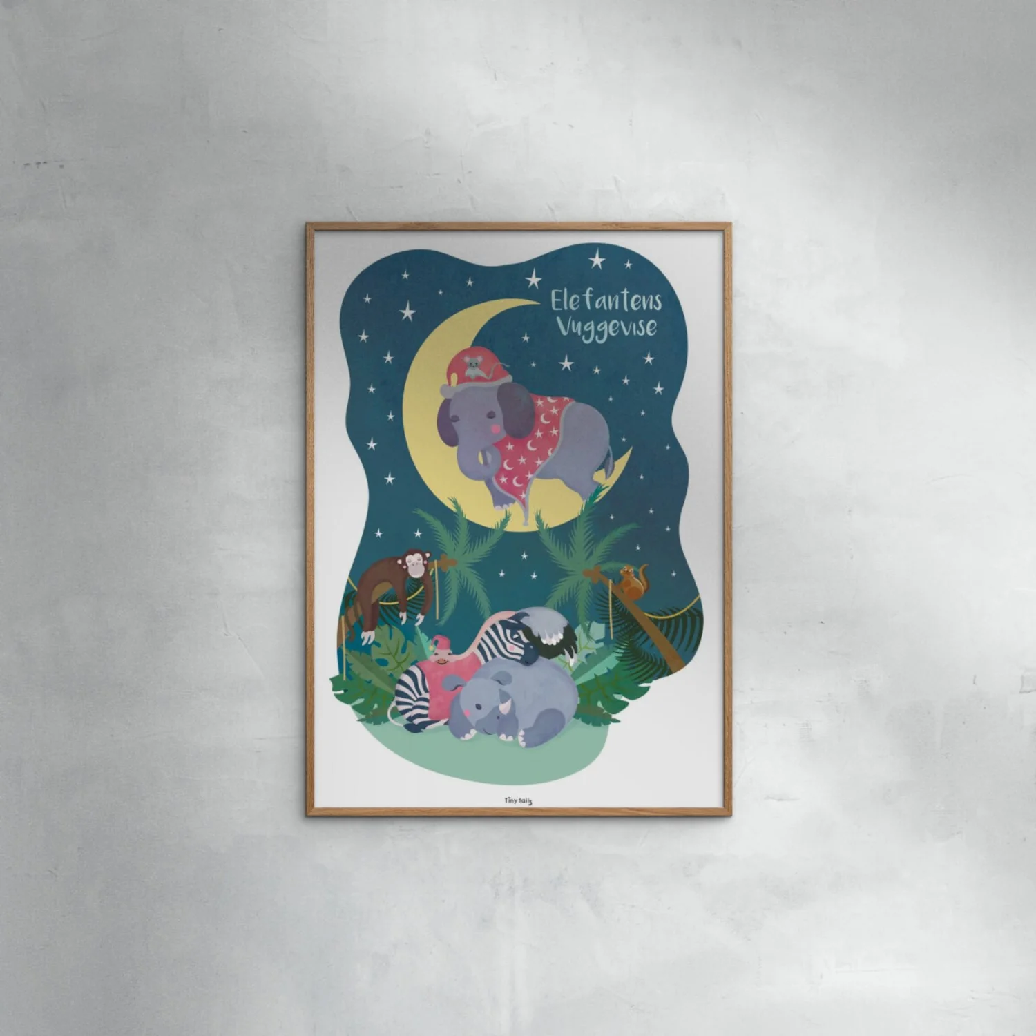 Poster & Frame Tiny Tails - Elefantens Vuggevise - Image 2