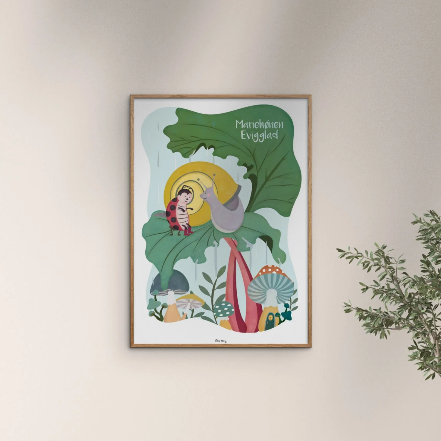 Poster & Frame Tiny Tails - Mariehønen Evigglad - Image 2