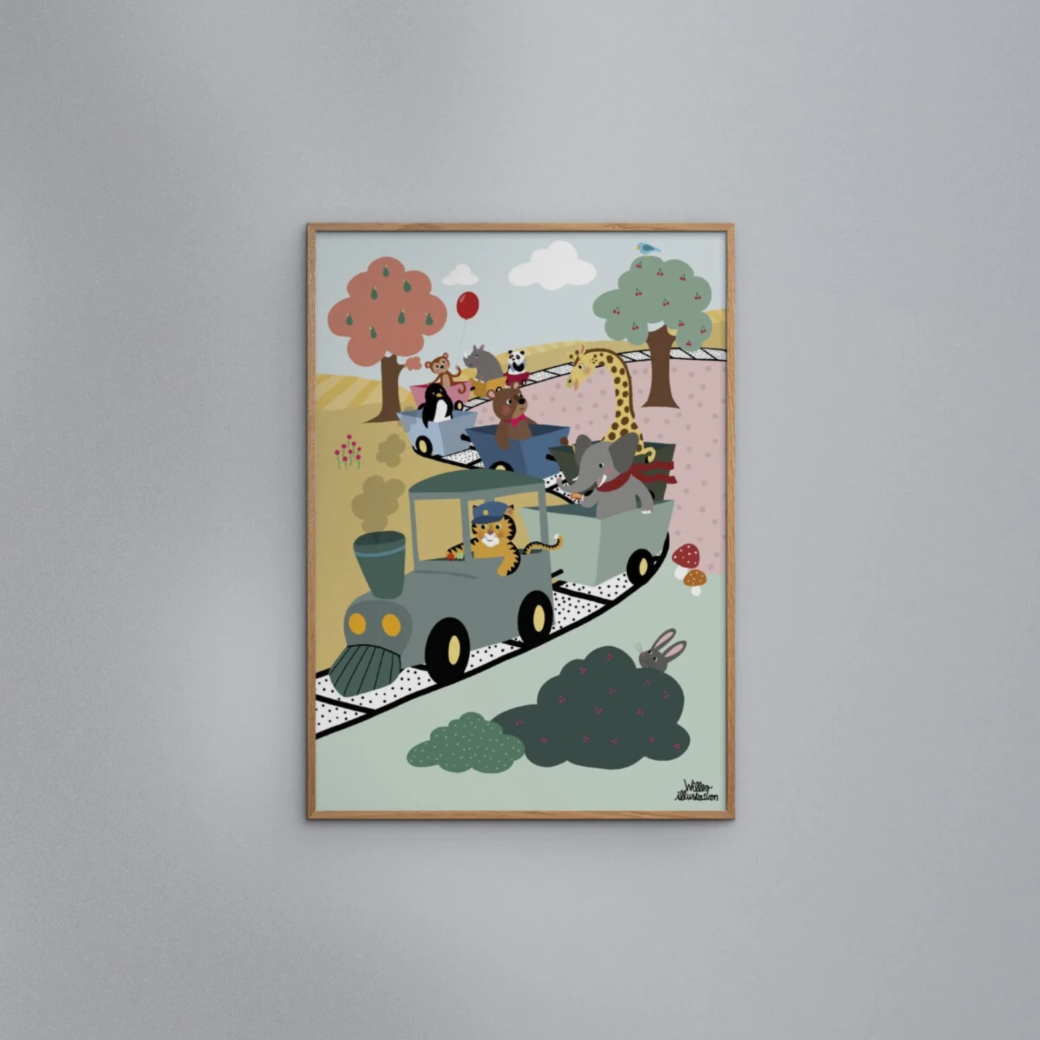 Poster & Frame Willero Illustration - Adventure Train - Image 2