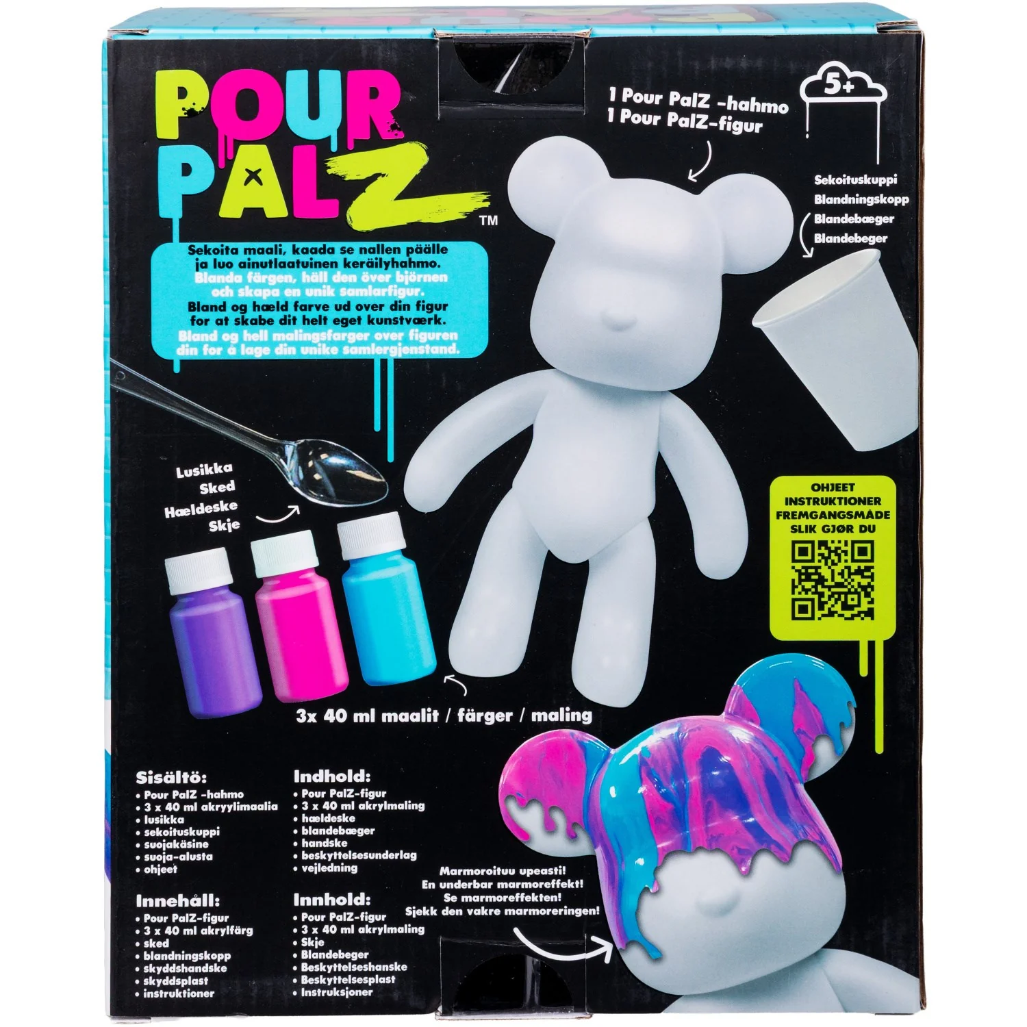 Pour Palz Diy Paint Bear Berry Blast - Image 3