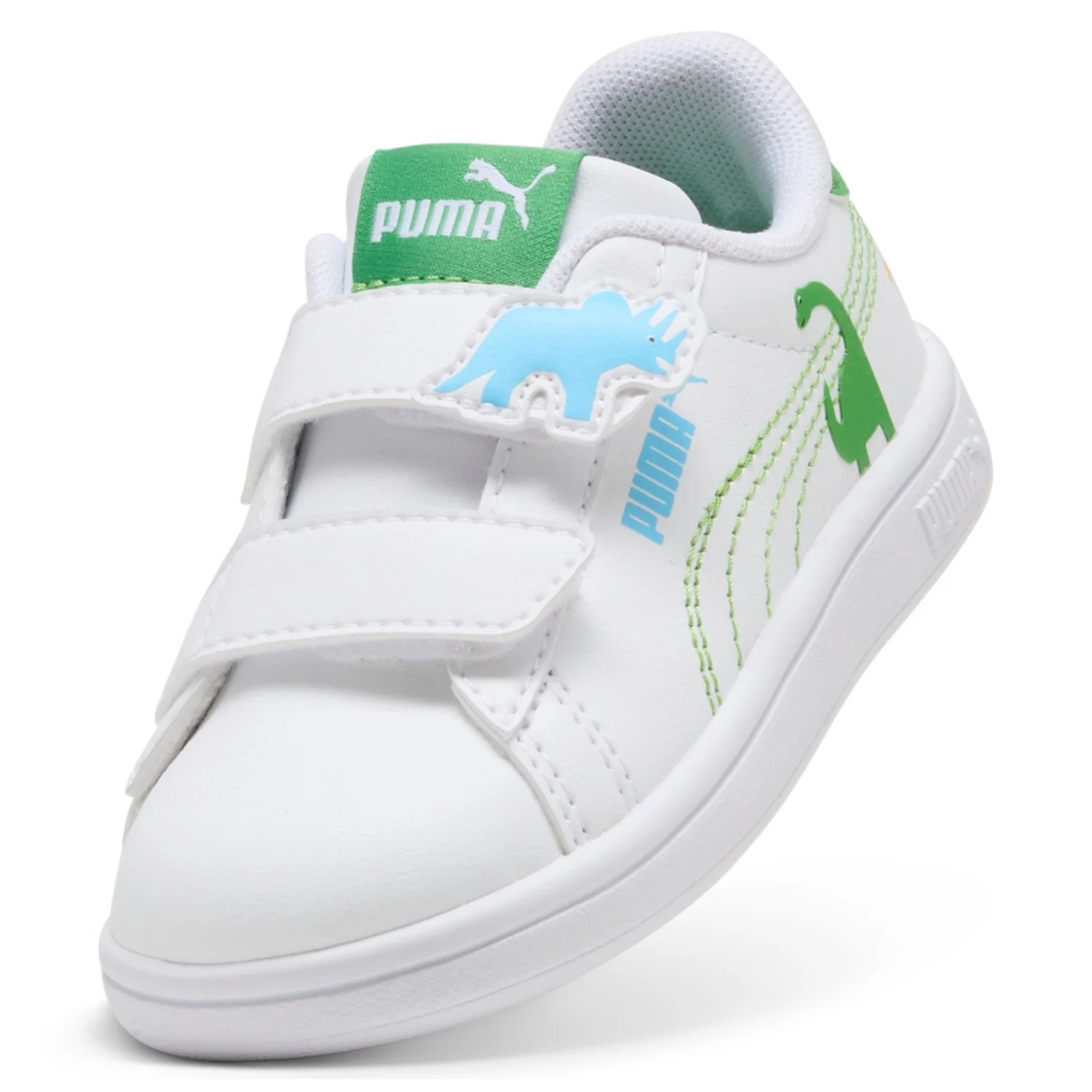 Puma White-Green Fruit-Vibrant Blue Puma Smash 3.0 Dino V Inf - Image 2