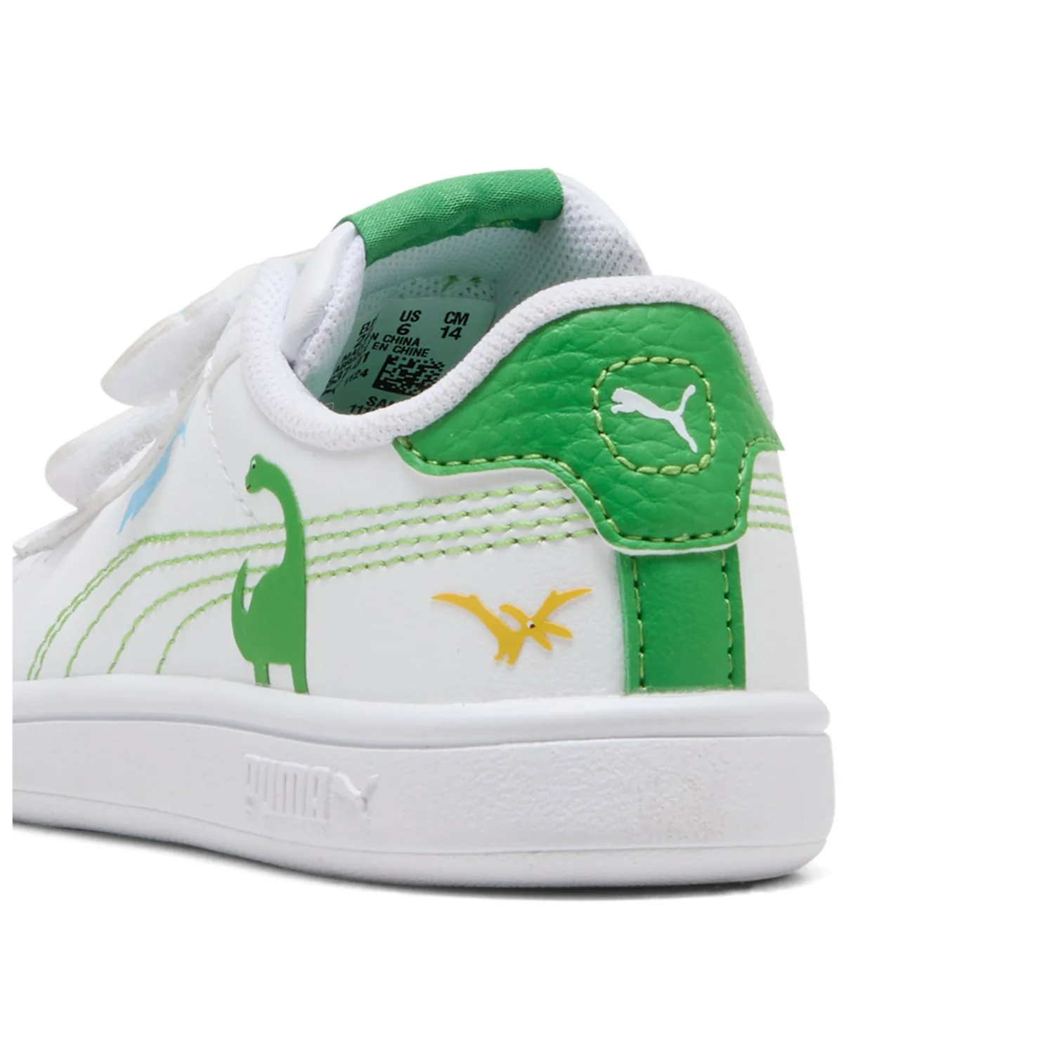 Puma White-Green Fruit-Vibrant Blue Puma Smash 3.0 Dino V Inf - Image 5