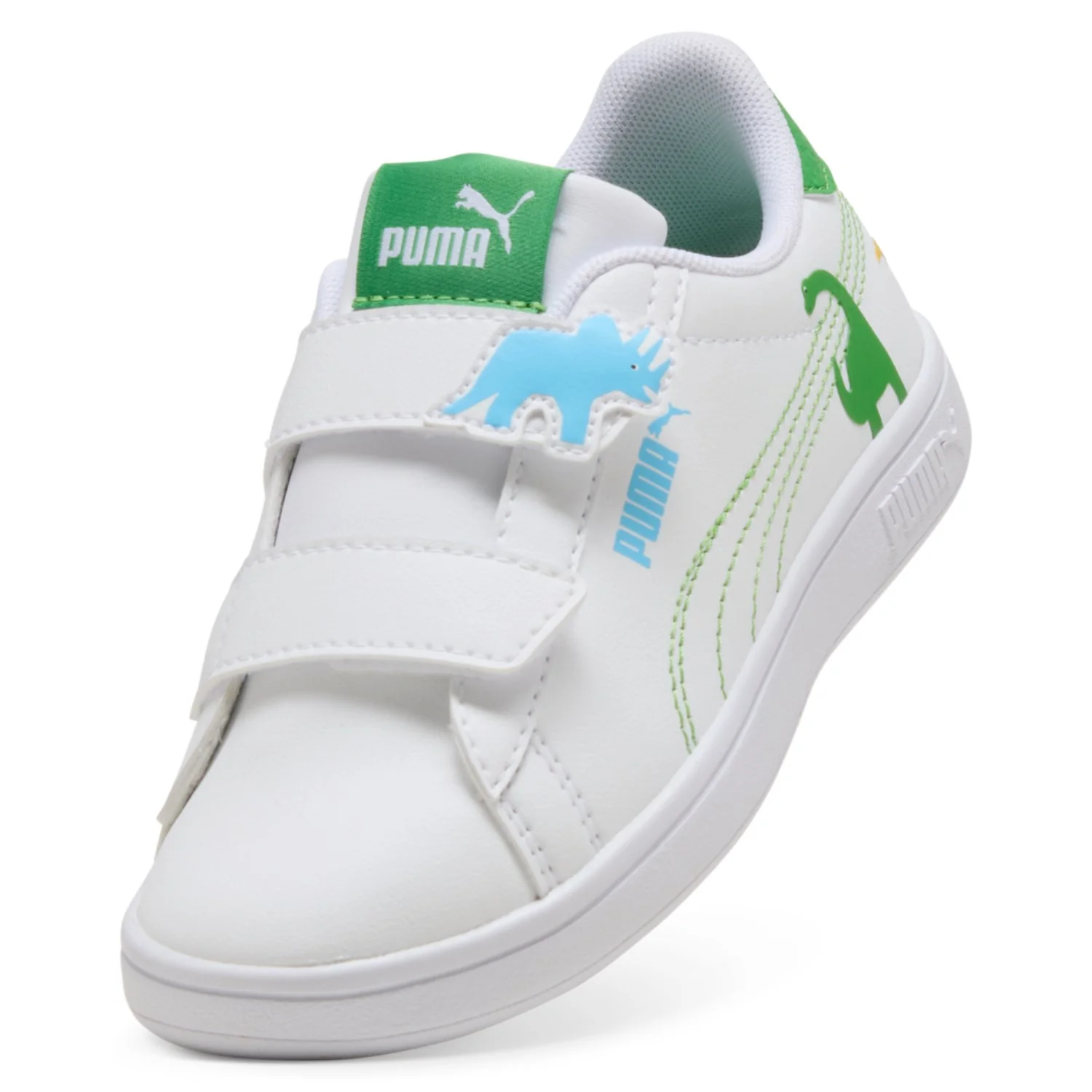Puma White-Green Fruit-Vibrant Blue Puma Smash 3.0 Dino V PS - Image 2