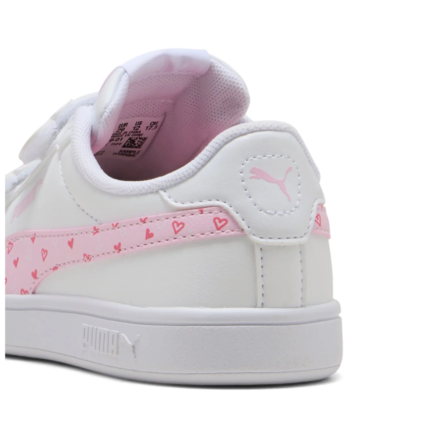Puma White-Pearl Pink Puma Smash 3.0 Hearty V PS - Image 5