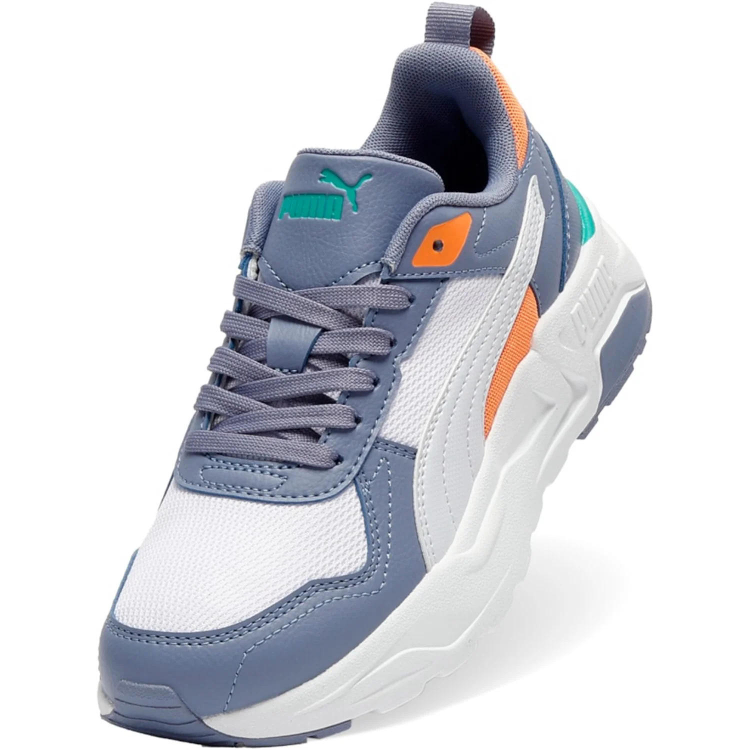 Puma White-Silver Mist-Gray Sky Trinity 2 LT Jr - Image 2