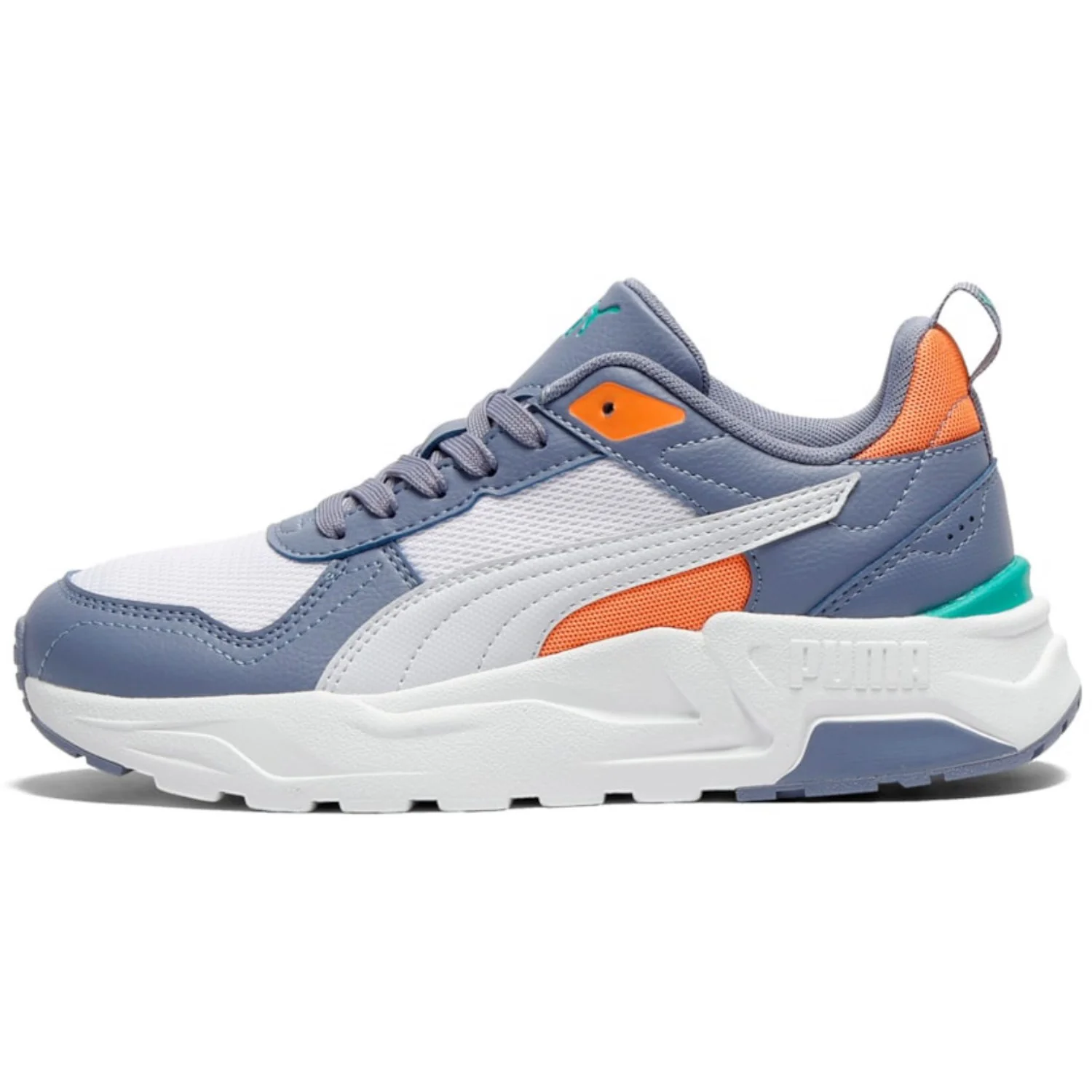 Puma White-Silver Mist-Gray Sky Trinity 2 LT Jr - Image 3