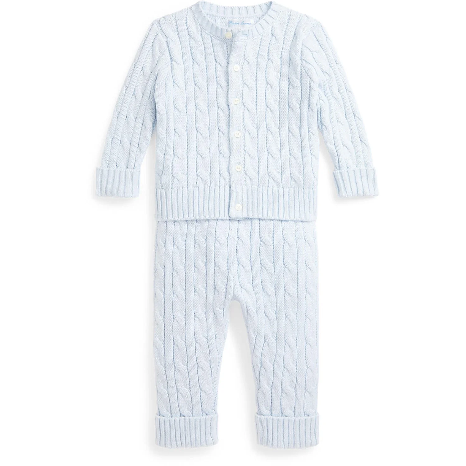 Ralph Lauren Baby Pearl Blue Baby Boy Jumper Set