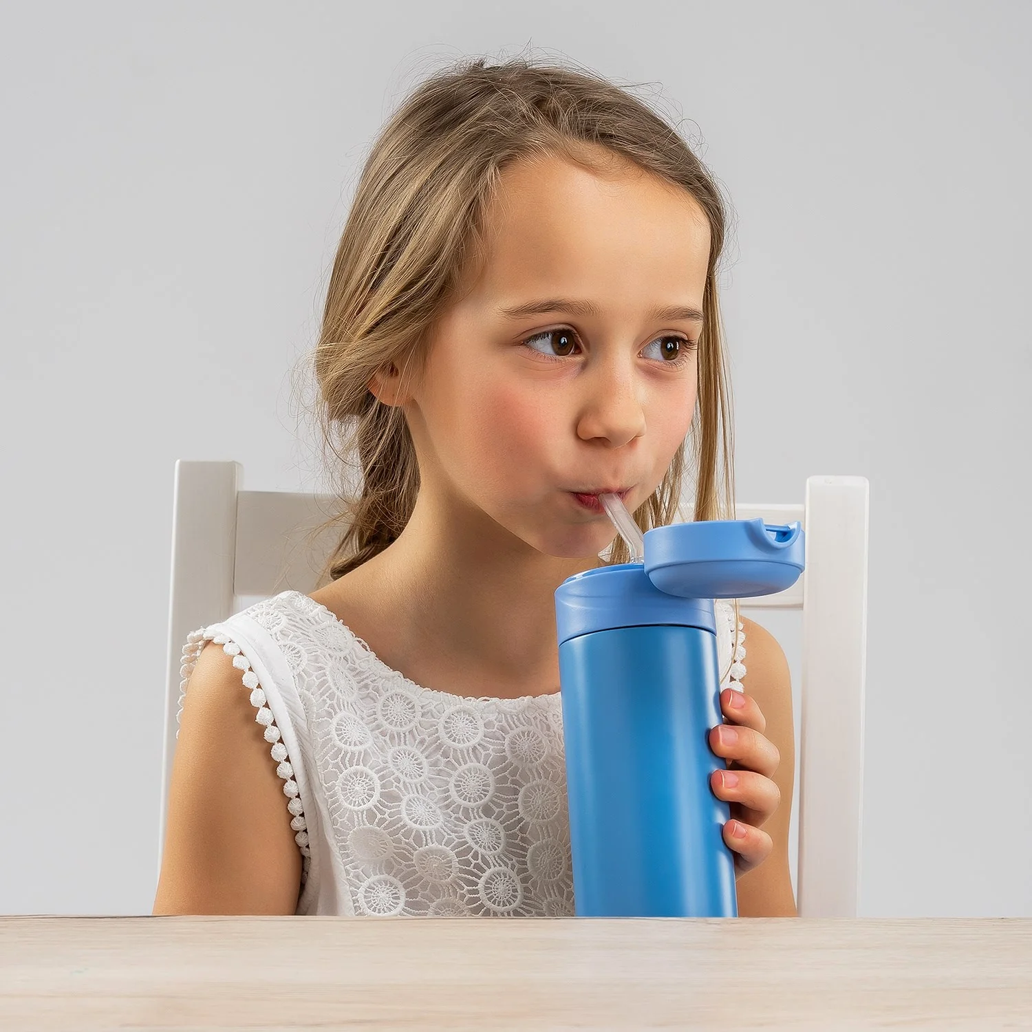 REER Drinking bottle with straw - Blue - Image 5