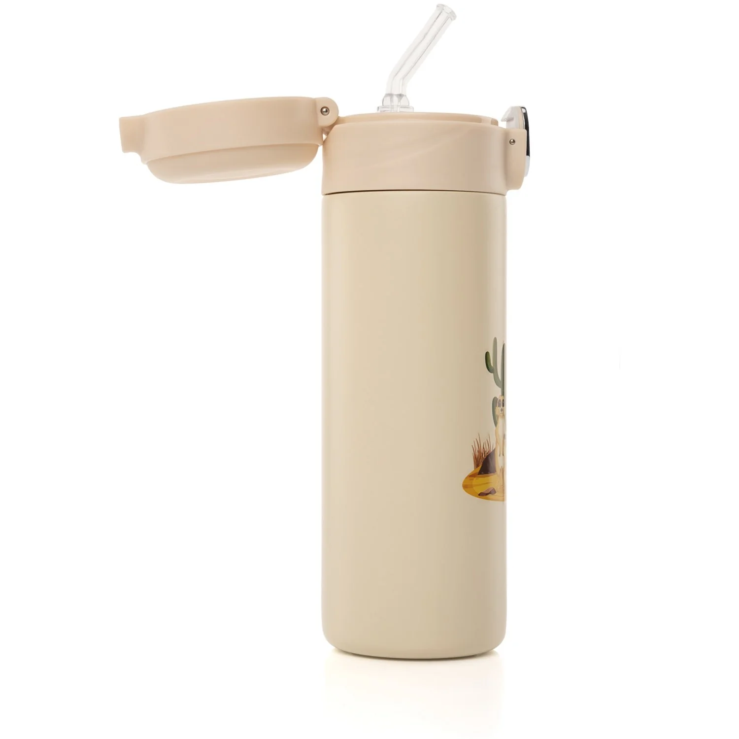 REER Drinking bottle with straw - Creme - Image 6