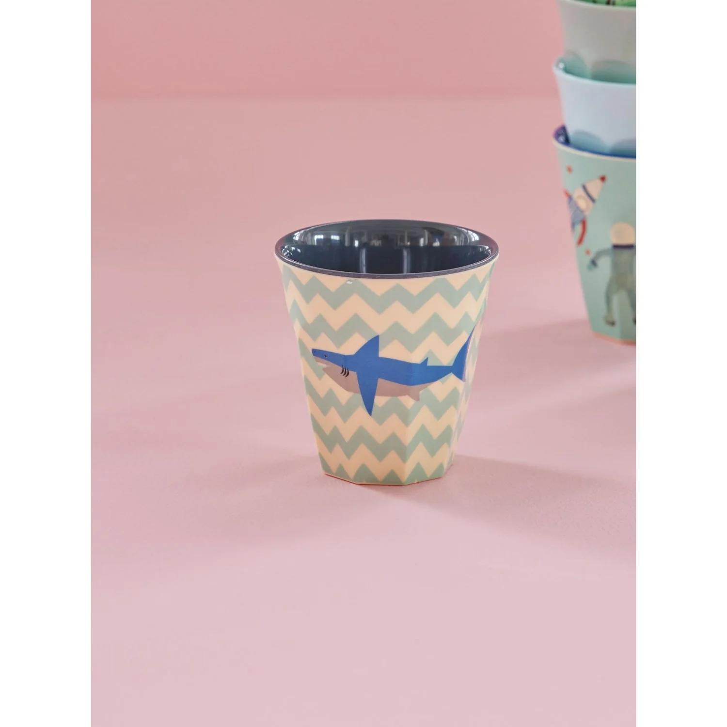 Rice Melamine Cup With Shark Print - Medium - 250 Ml - Image 2