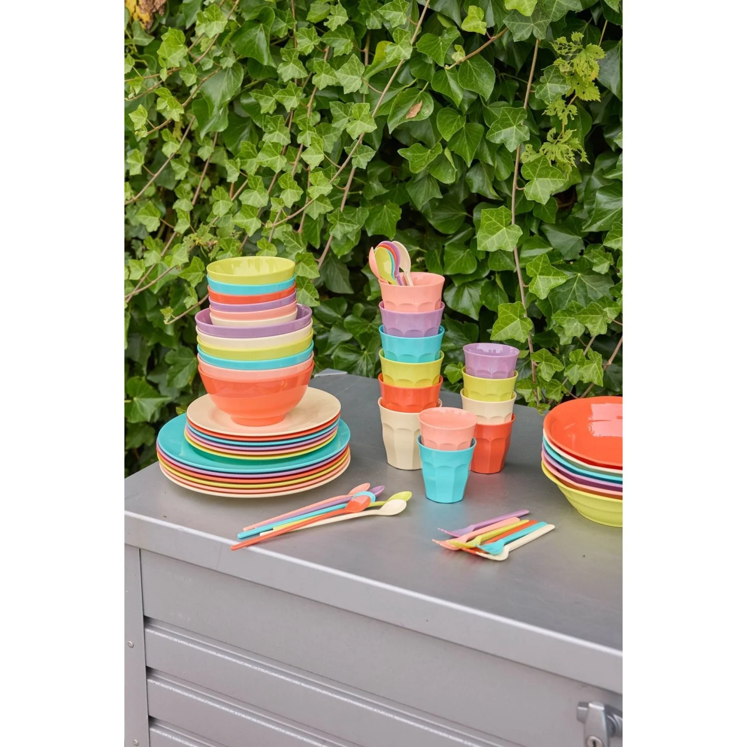 Rice Melamine Cups In Asst. Glory Days Colors - Small - 6 Pack - 160 Ml - Image 2
