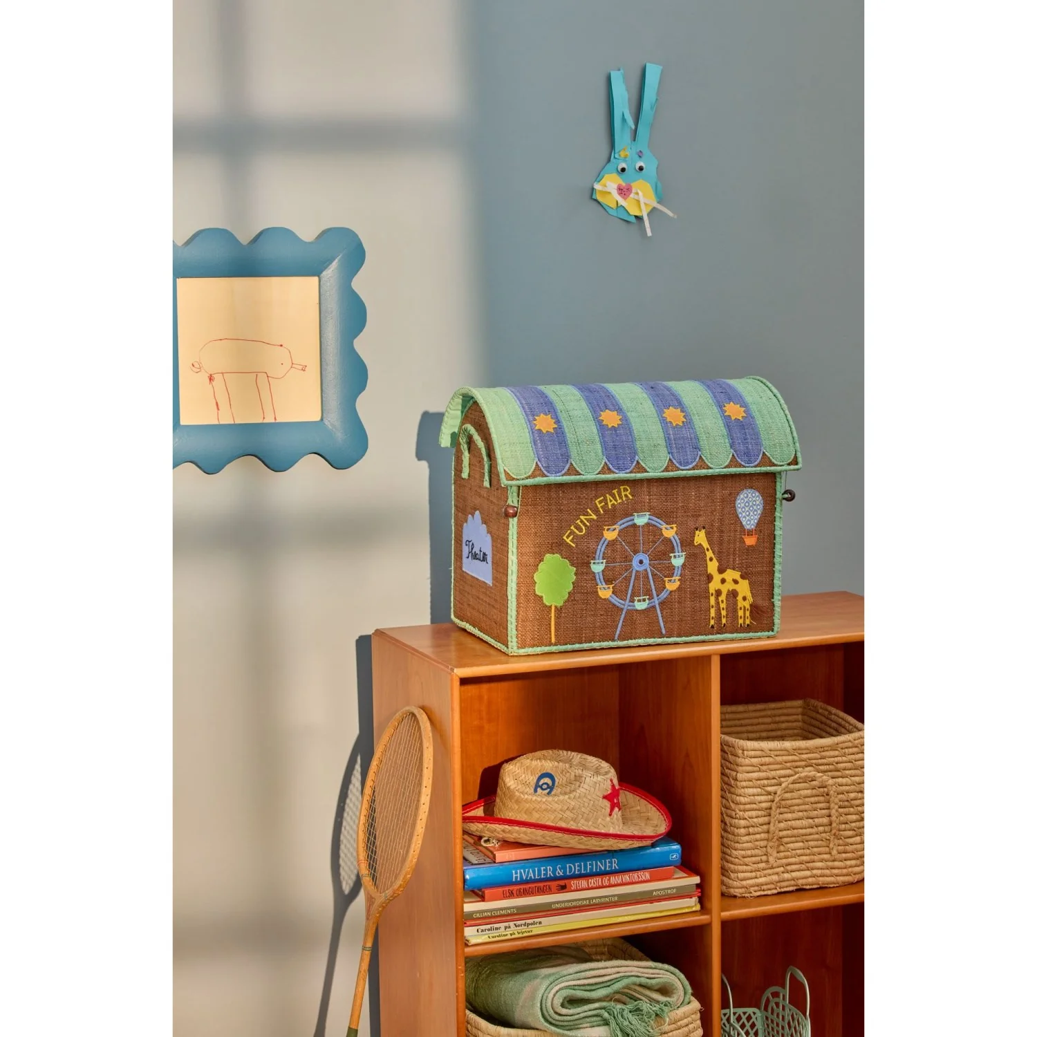 Rice Mint Fun Fair Theme Raffia Toy Baskets 3-Pack - Image 5