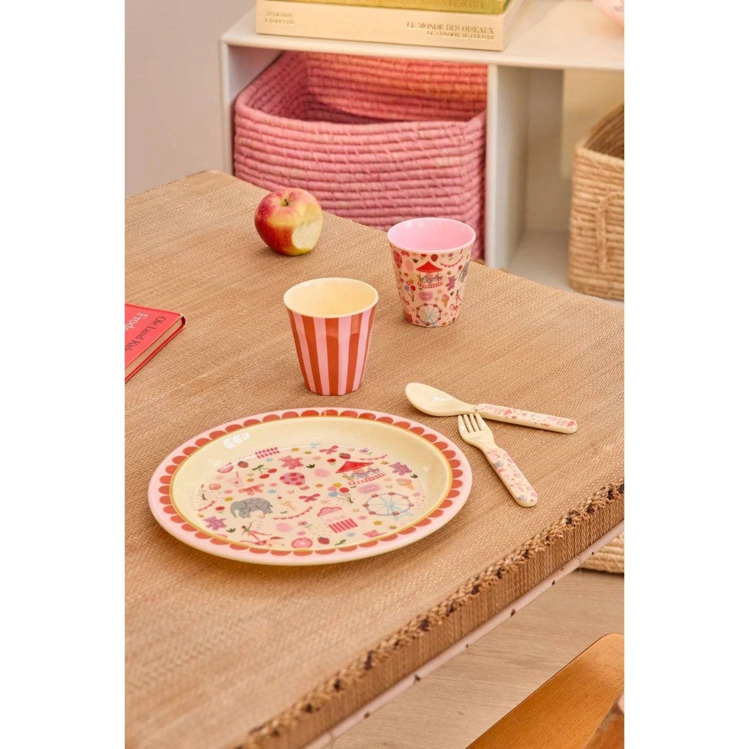Rice Pink Fun Fair Print Melamine Kids Cup Small 160 Ml - Image 2